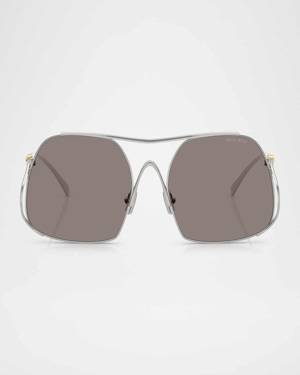 Miu Miu Mu A55s Steel Square Sunglasses