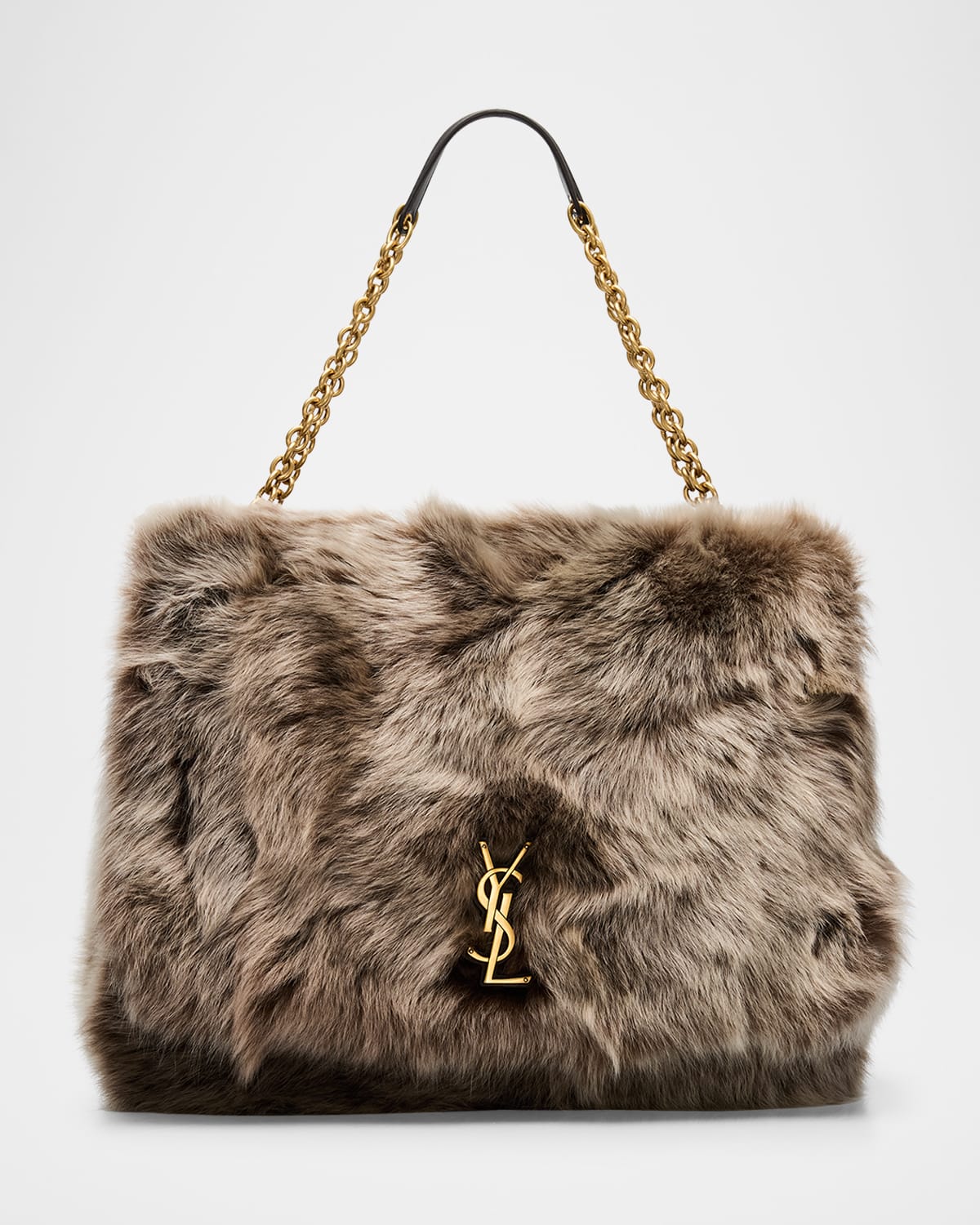 Saint Laurent Jamie 4.3 Large Ysl Shearling Shoulder Bag