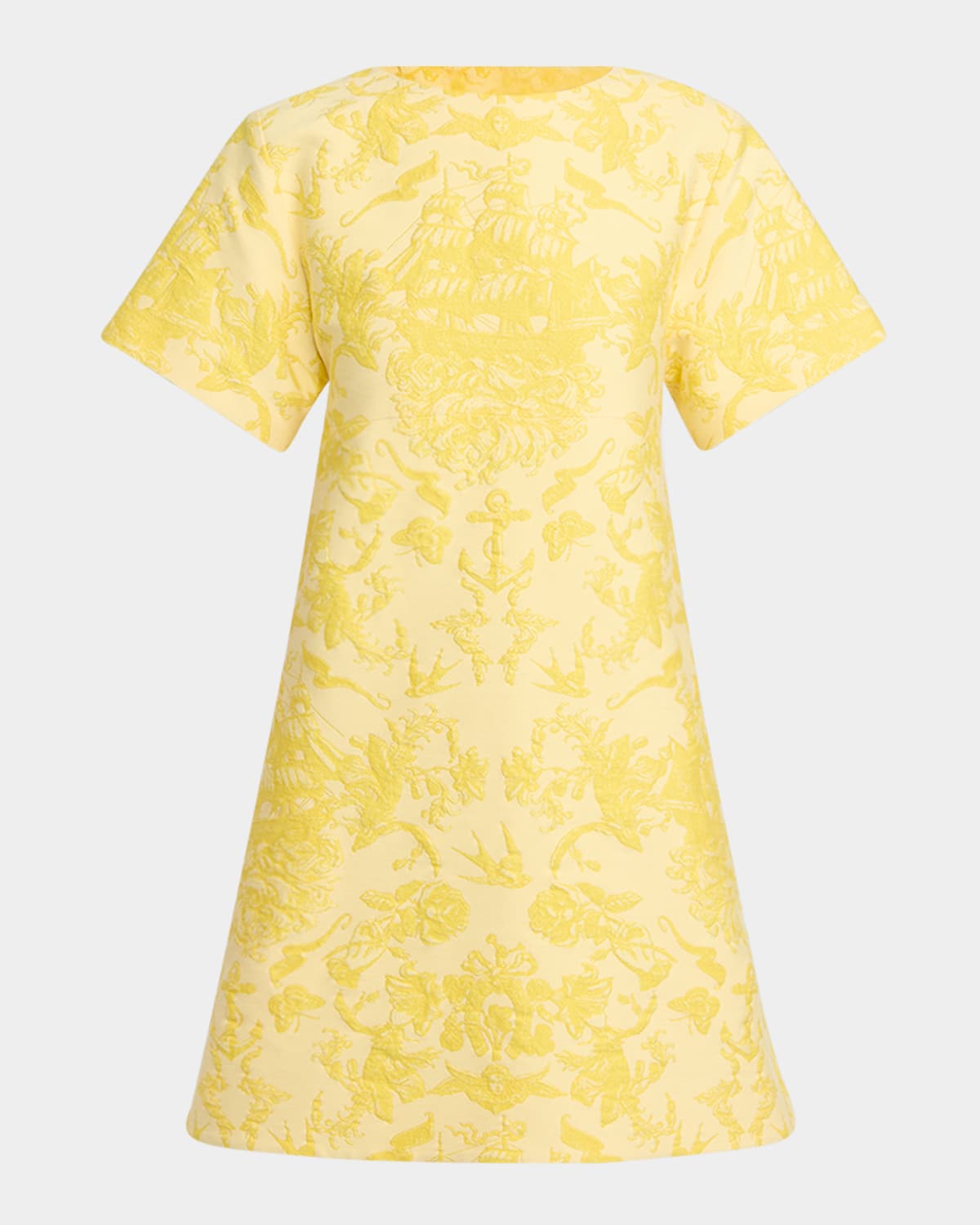 Alexander Mcqueen Jacquard Day Mini Dress