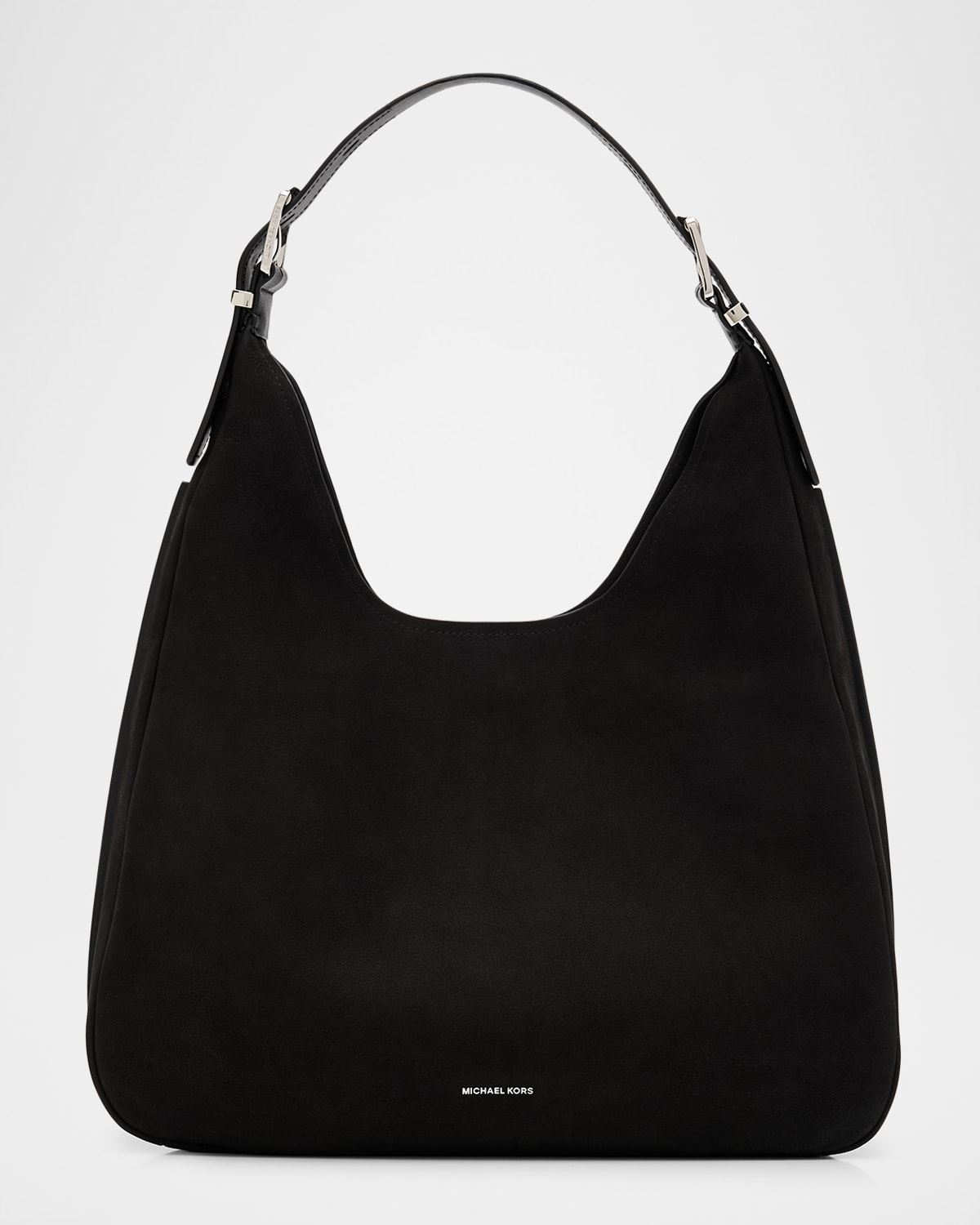 Michael Michael Kors Nolita Large Nubuck Leather Hobo Bag In Black