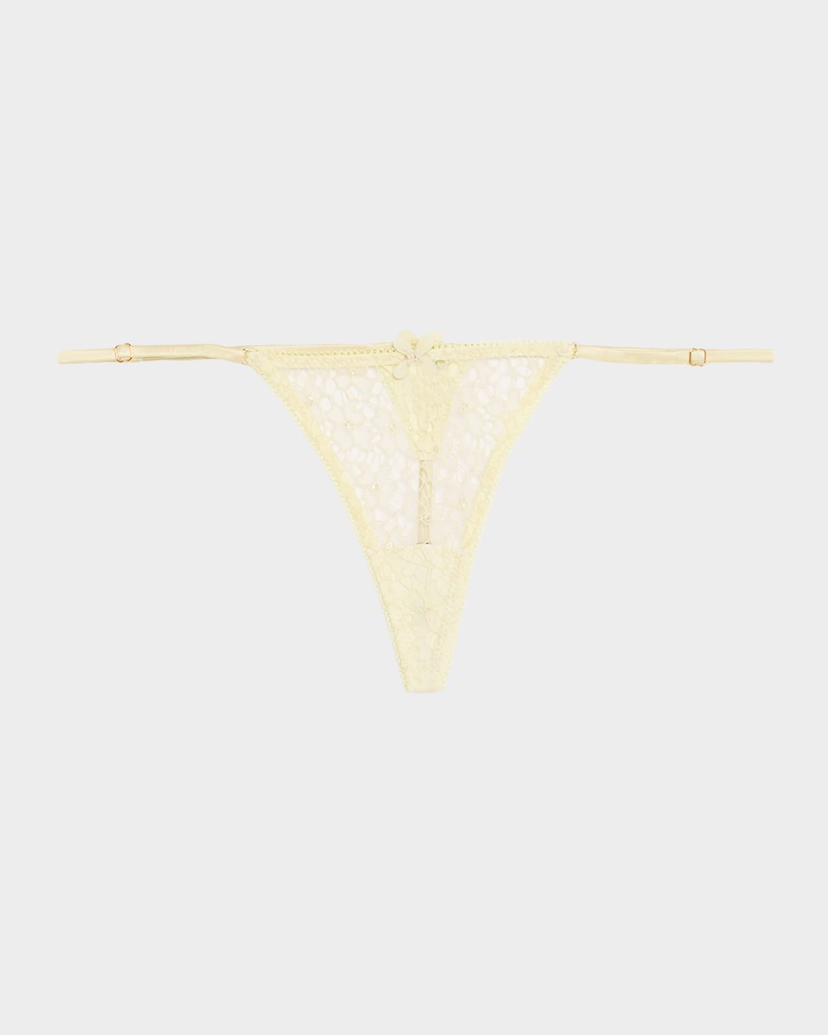 Vinca Beaded Floral Lace G-String