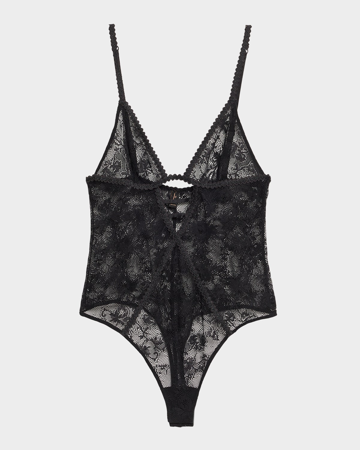 Jardin d'Oeillet Floral Lace Thong Bodysuit