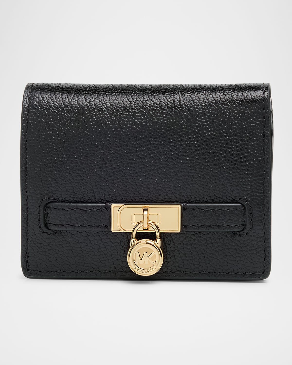 Michael Michael Kors Hamilton Moderne Grain Leather Wallet In Black