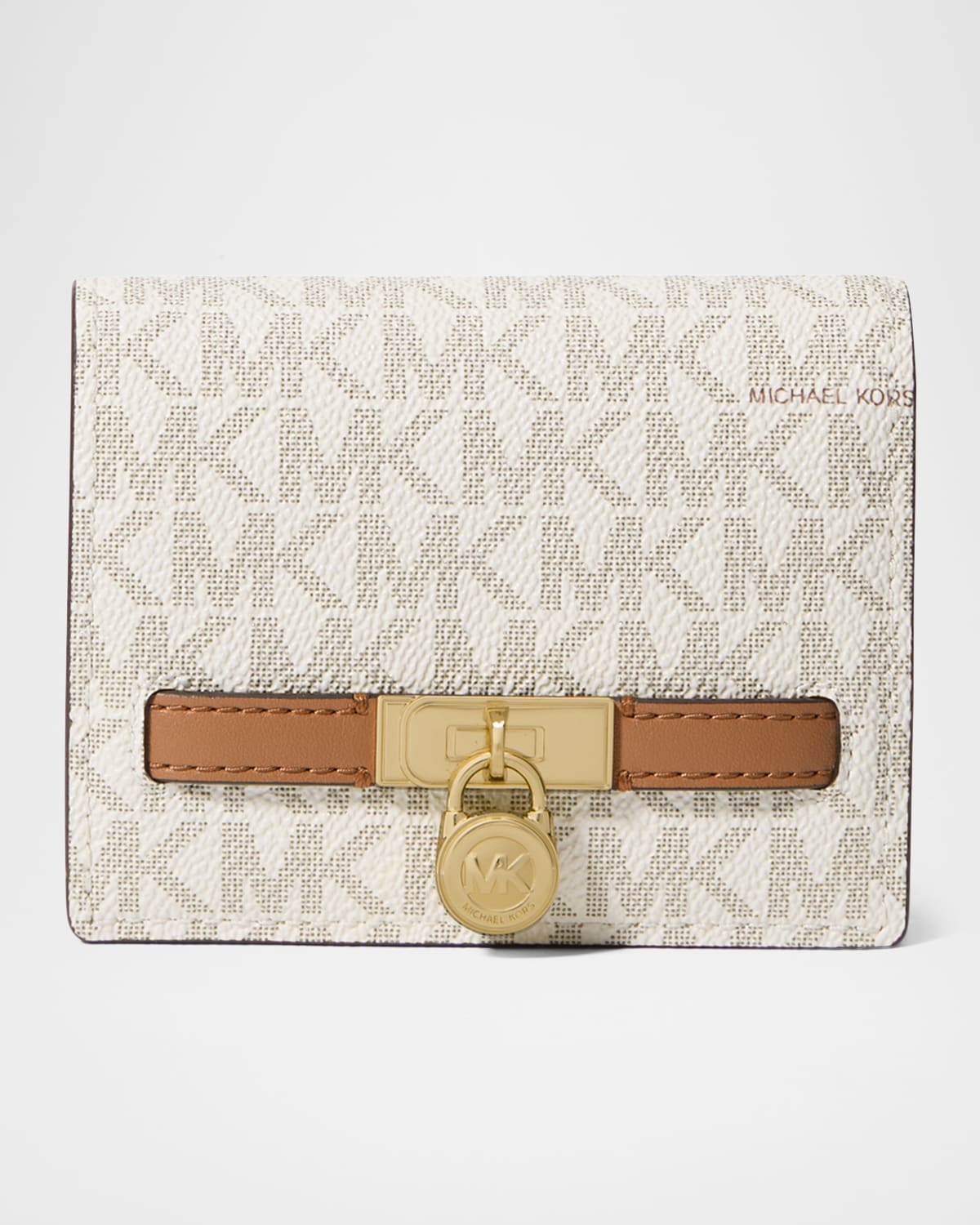 Michael Michael Kors Hamilton Moderne Small Logo-print Canvas Wallet In Multi