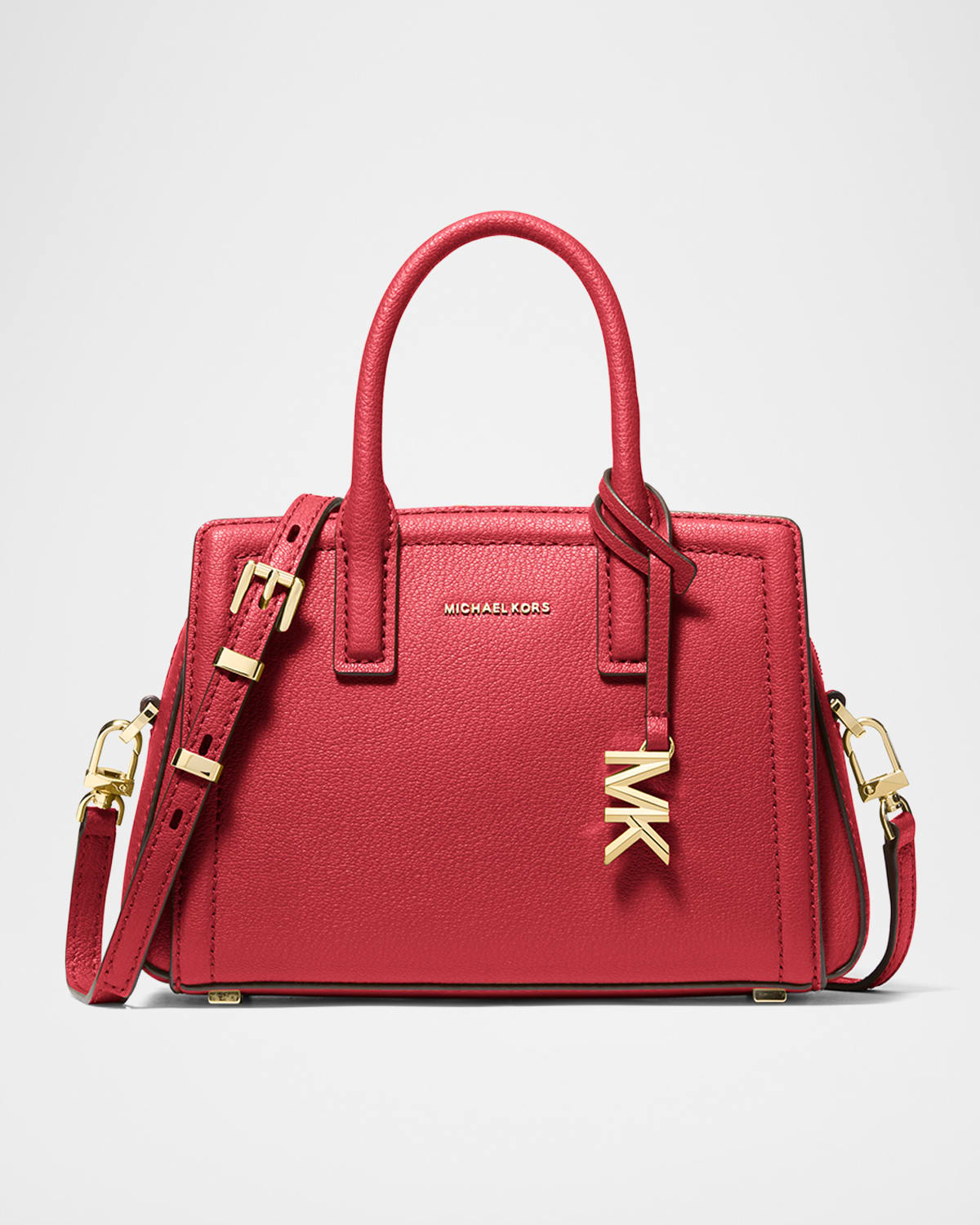 Michael Michael Kors Laila Extra Small Leather Crossbody Bag In Red