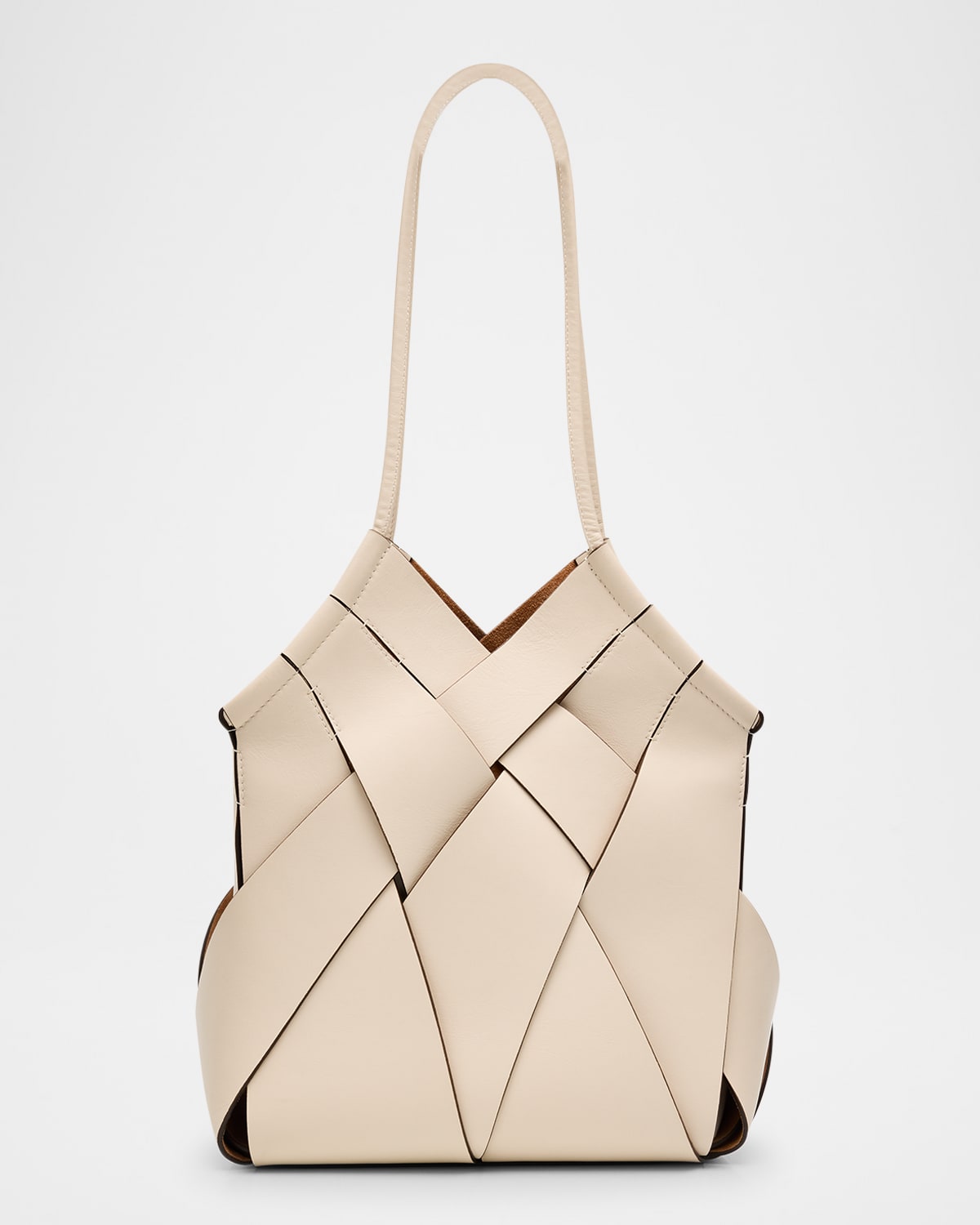 Ulla Johnson Charlotte Woven Leather Tote Bag In Brown