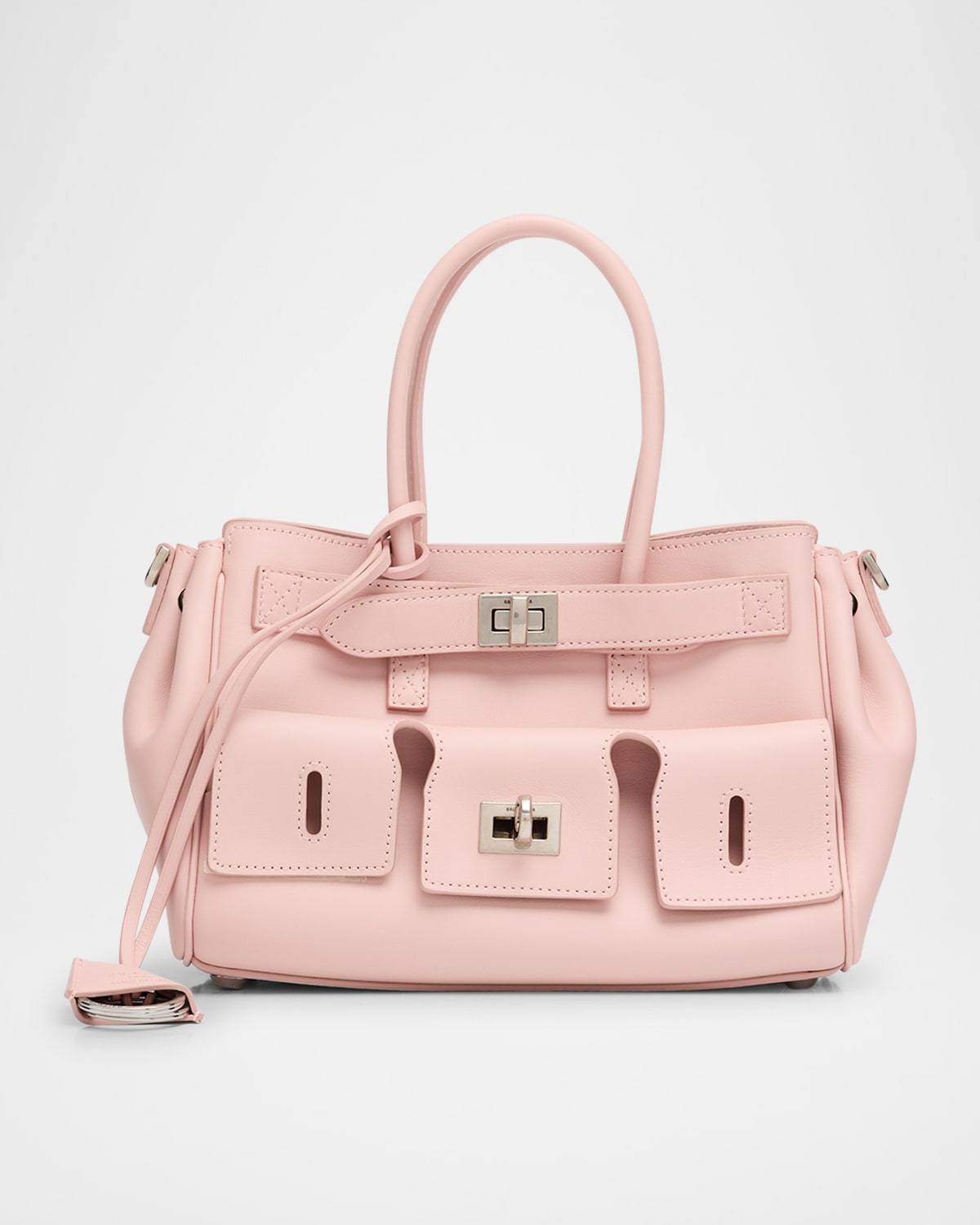 Balenciaga Bel Air Mini Leather Tote Bag In Pink