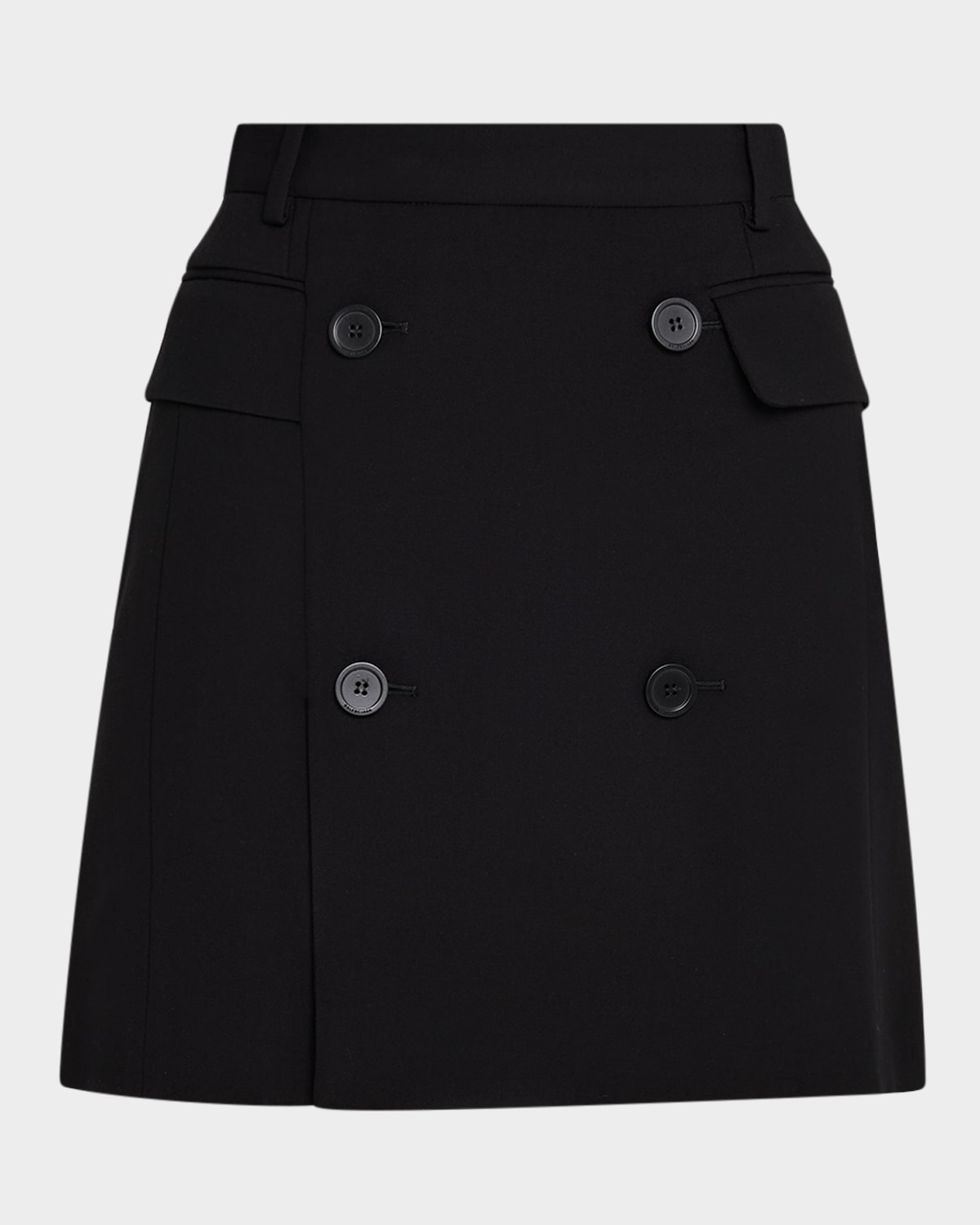 Double-Breasted Tailored Mini Skirt