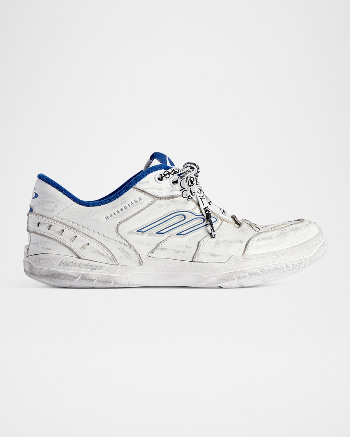 Balenciaga Men's Hamptons Leather Low-top Sneakers In Multi
