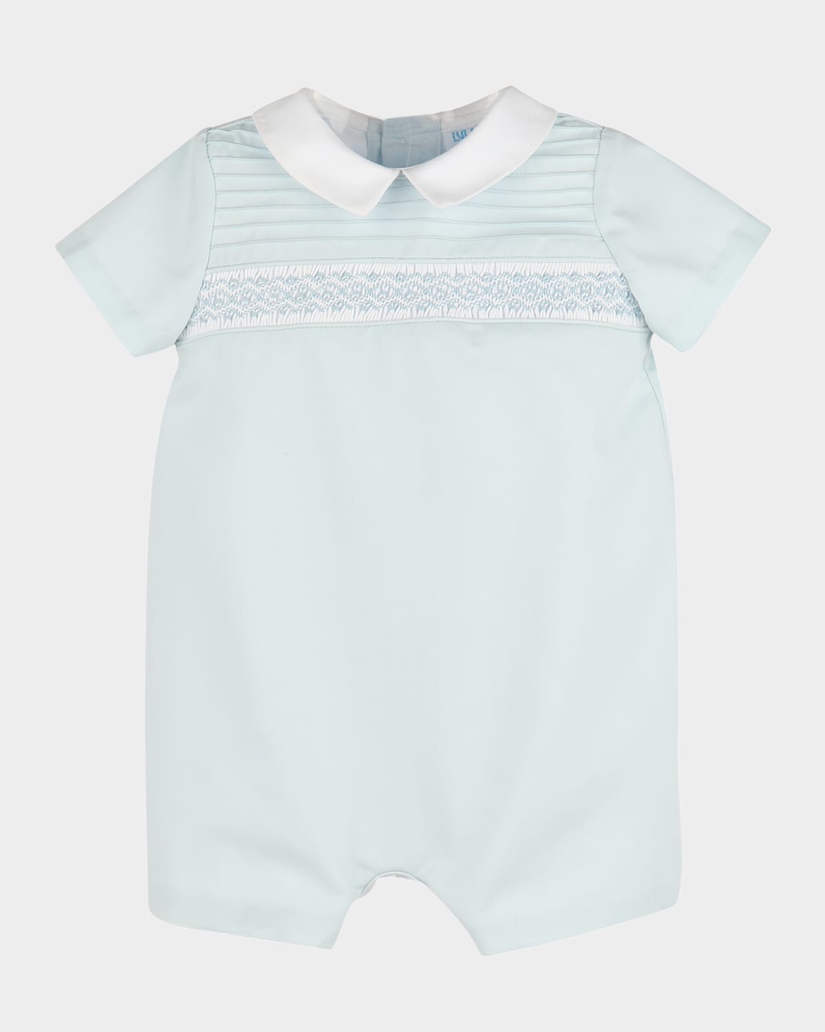 Luli & Me Boy's Smocked Cotton Bubble Romper