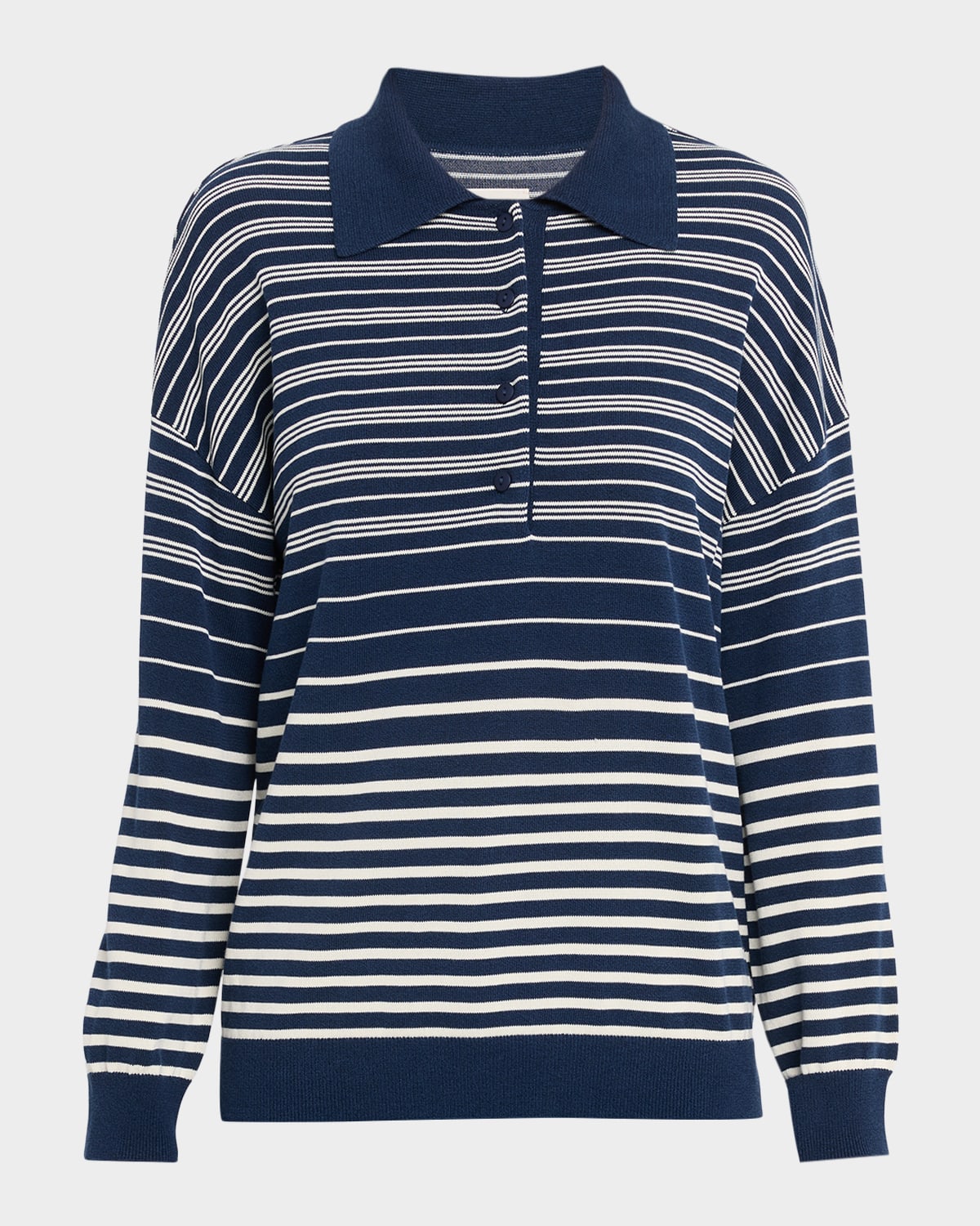 Faithfull The Brand Harlow Striped Oversized Polo