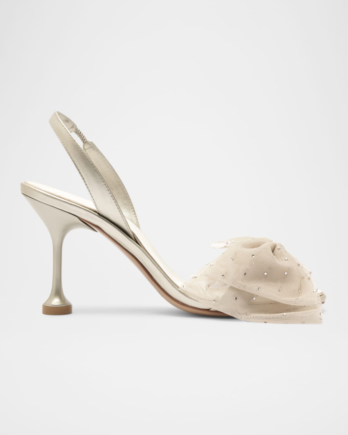 Isabelle Crystal Tulle Bow Bridal Pumps