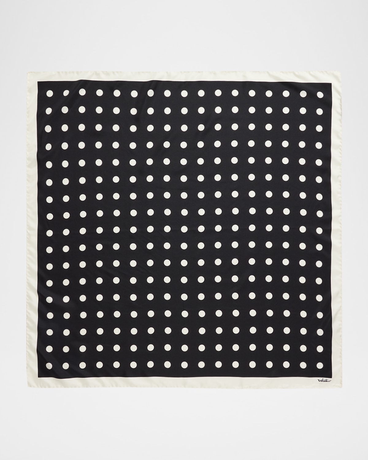 Valentino Opticool Print Silk Scarf In Black
