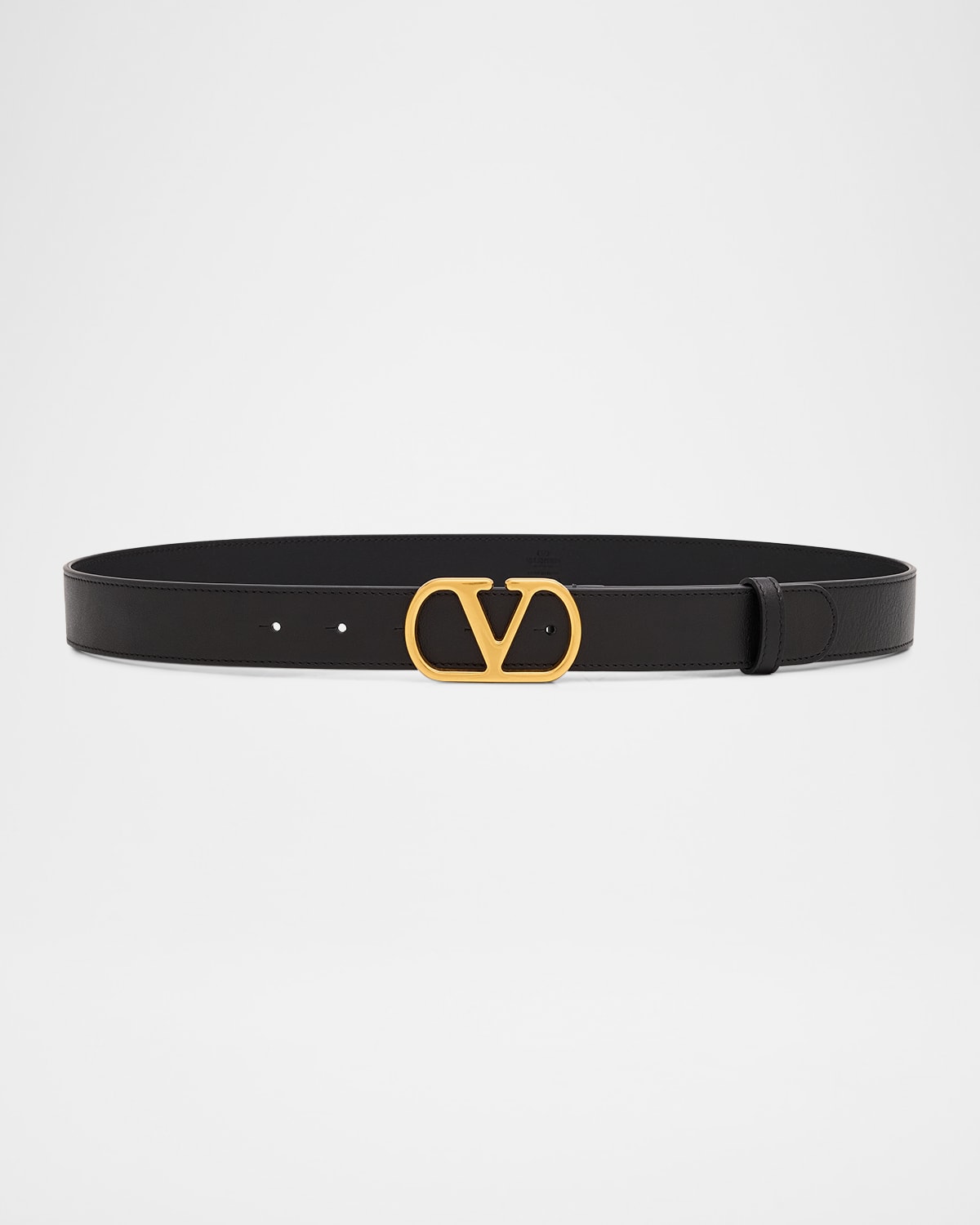 Valentino Vlogo Signature Calfskin Leather Belt, 30mm In Brown