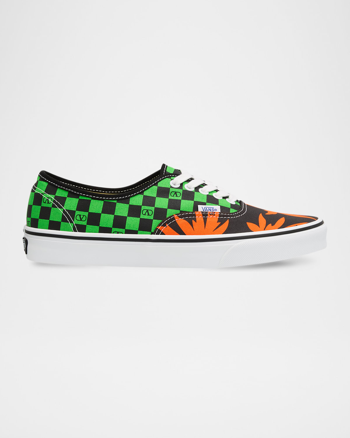 Valentino X Vans Men's Tess St Vlogo Tropical Canvas Low-top Sneakers In Multi