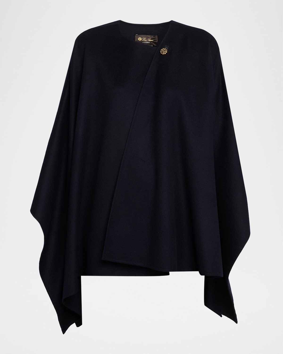 Loro Piana Renata Double-face Cashmere Cape In Blue