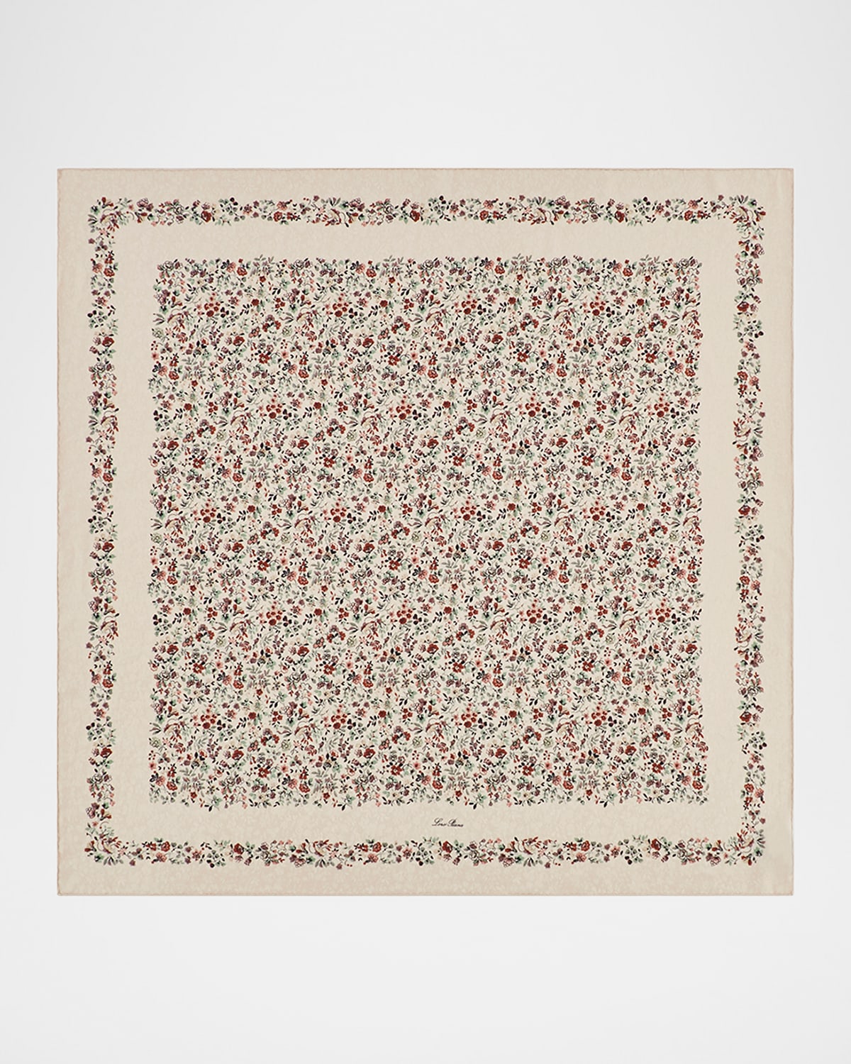 Loro Piana Arundel Gardens Field Silk Foulard Scarf In Brown