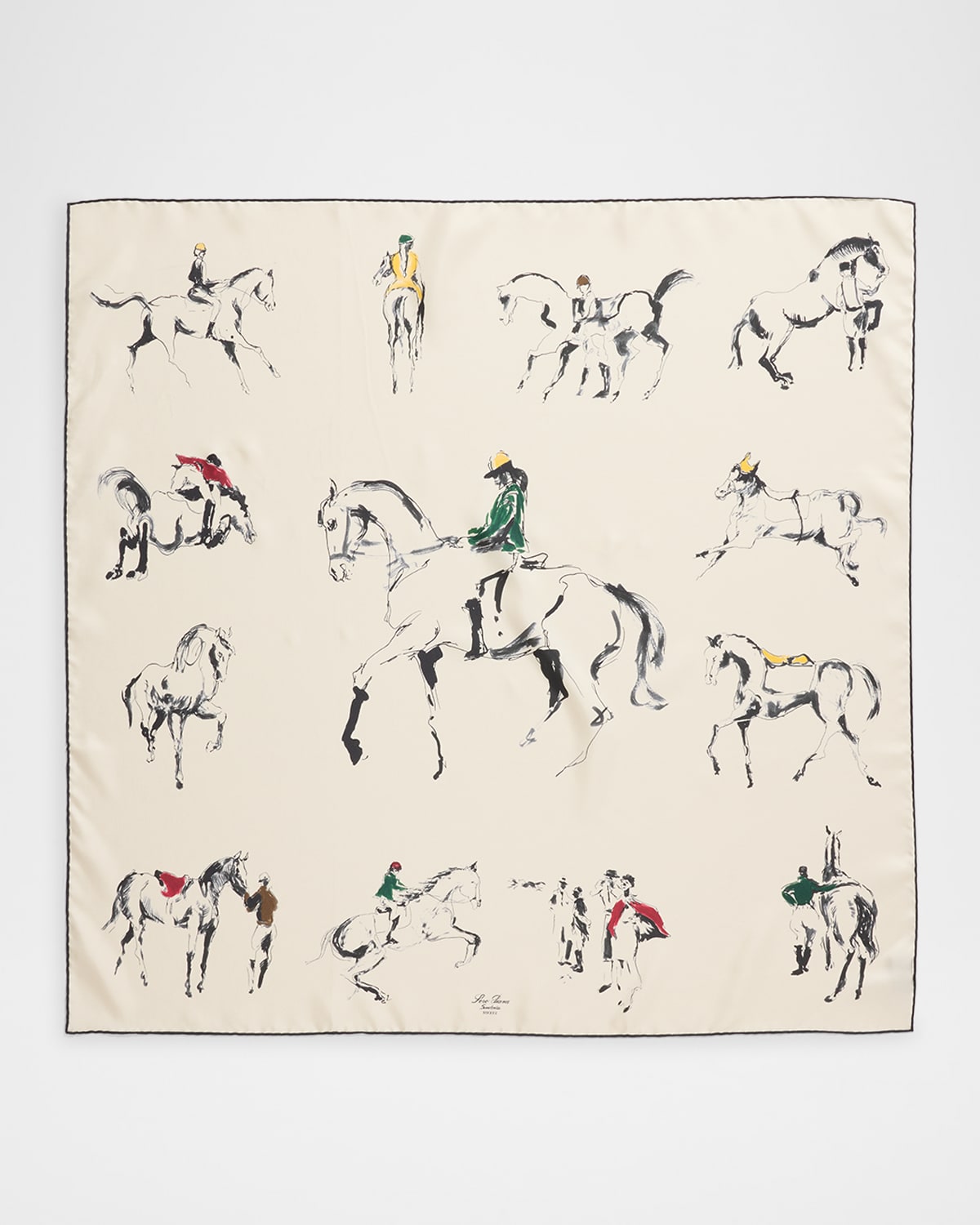 Loro Piana Scuderia Silk Foulard Scarf In Multi