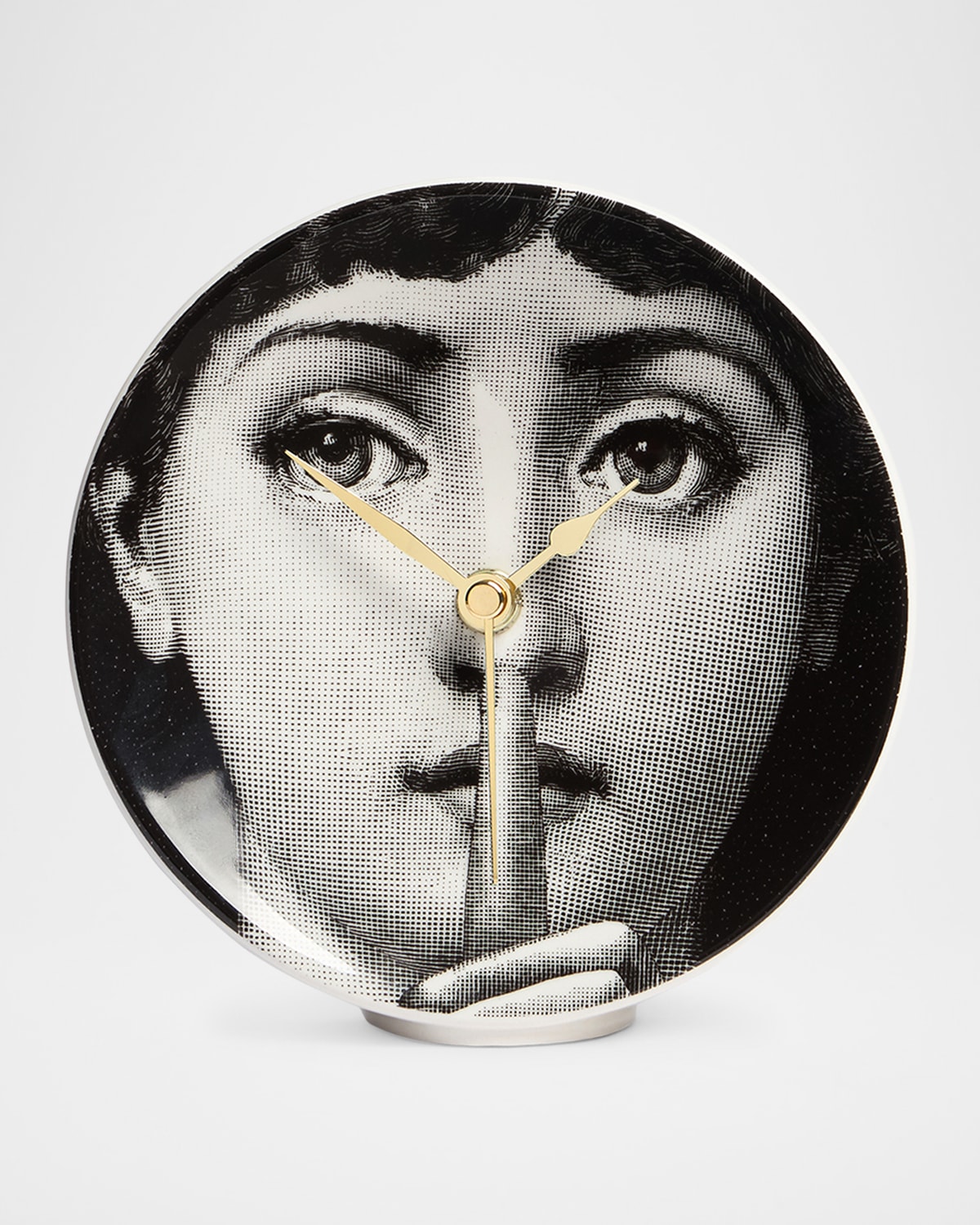 Fornasetti Silenzio Wall Clock In Multi