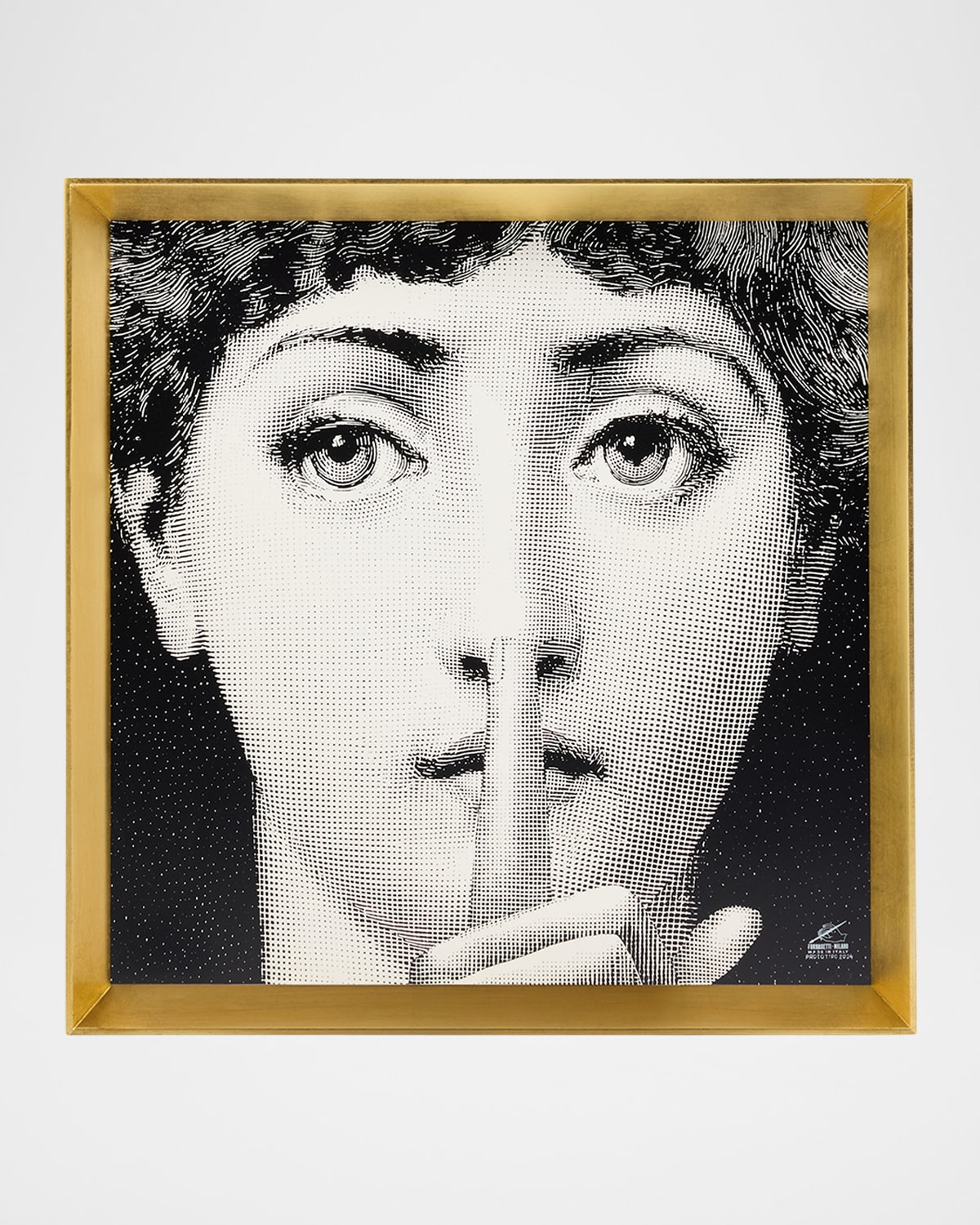 Fornasetti Silenzio Decorative Panel Wall Art In Black