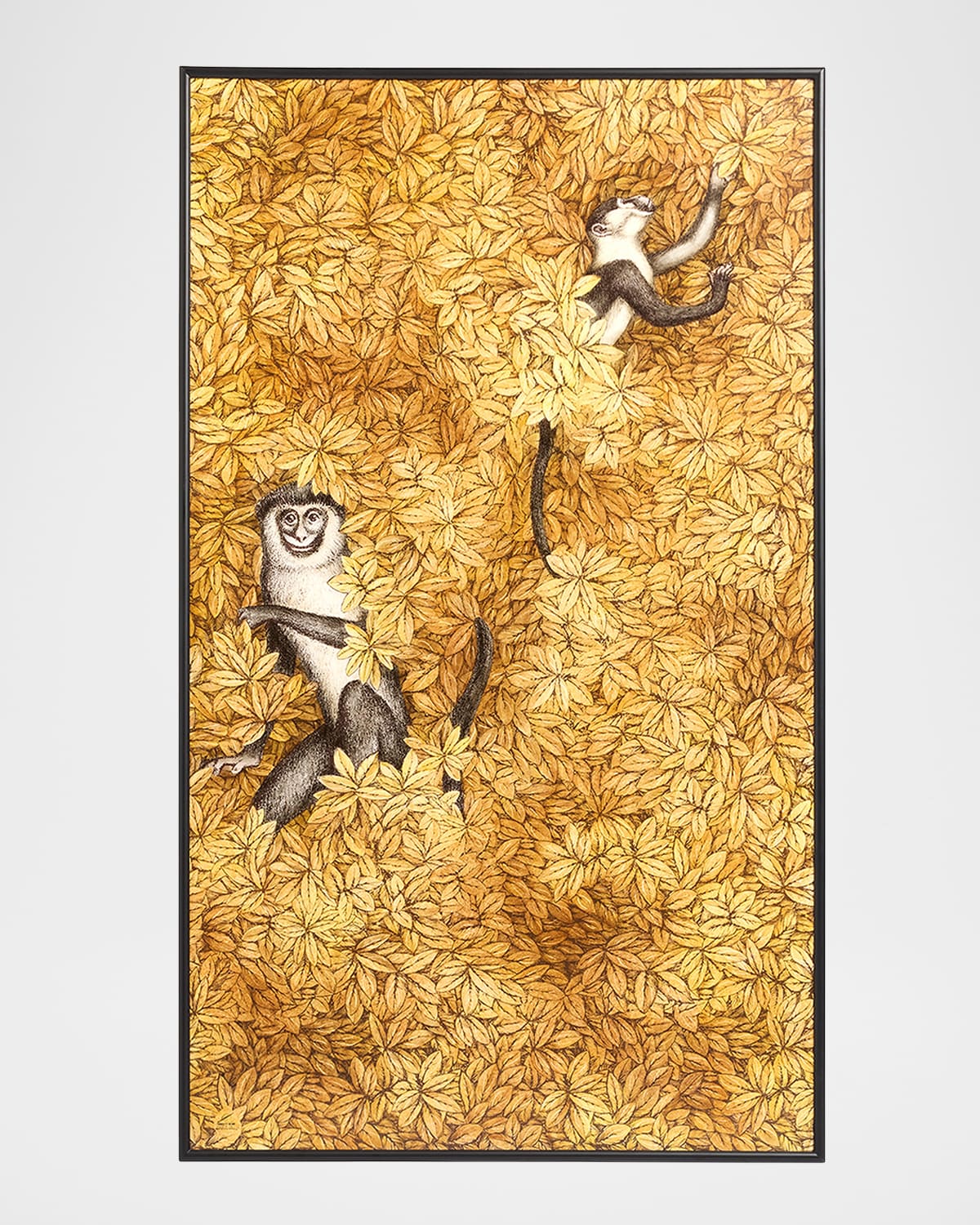 Fornasetti Scimmie E Foglie Decorative Panel Wall Art In Multi