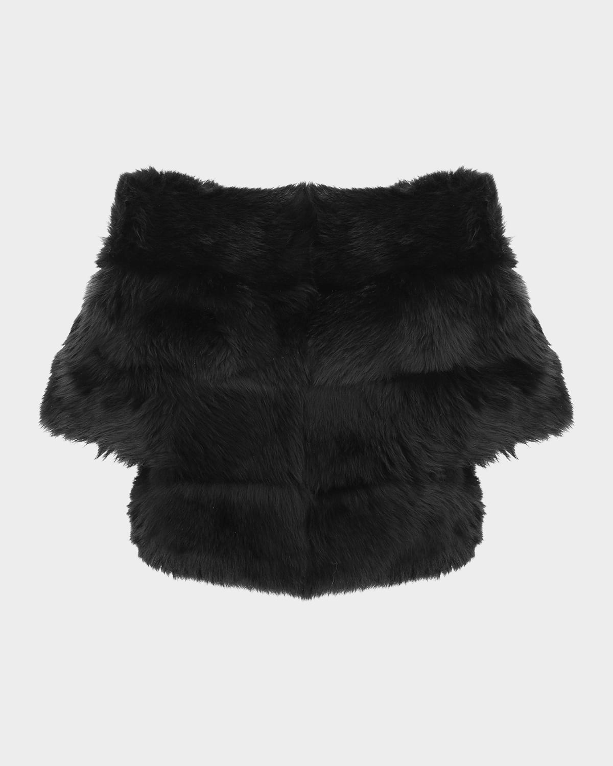 Gorski Merinillo Shearling Lamb Capelet In Black
