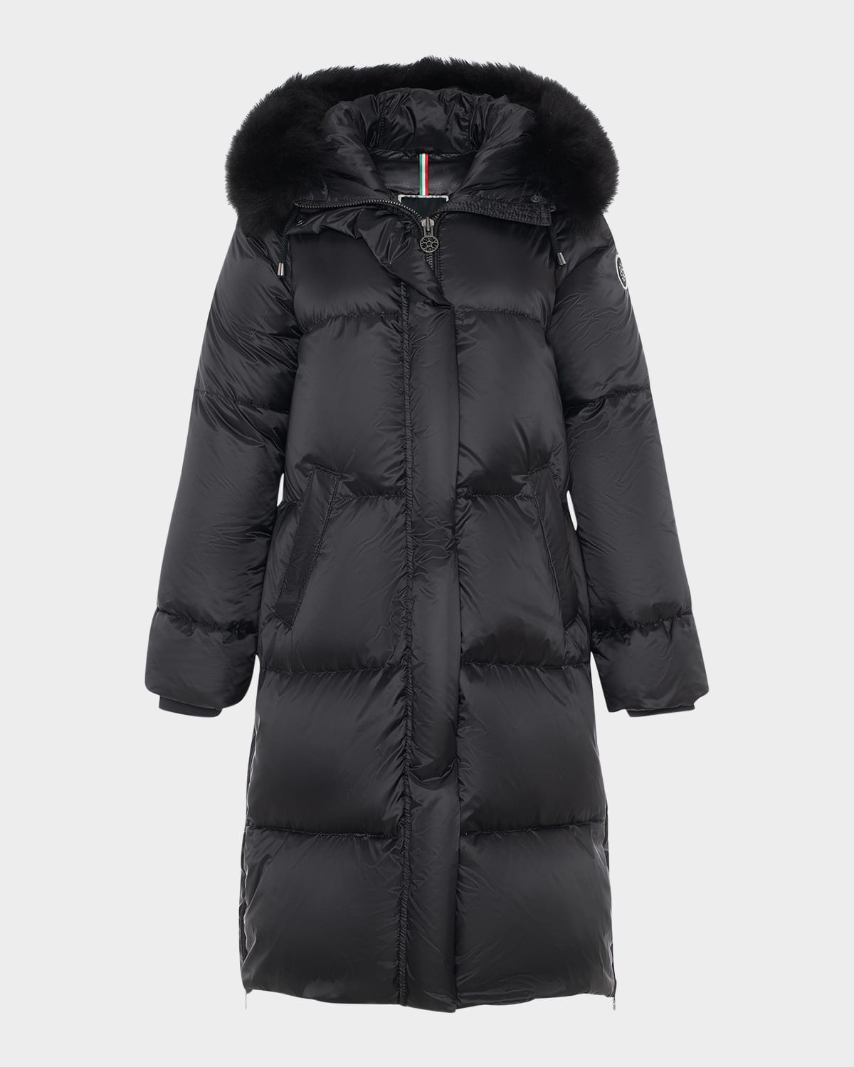 Gorski Apres-ski Jacket With Detachable Toscana Lamb Shearling Hood Trim In Black