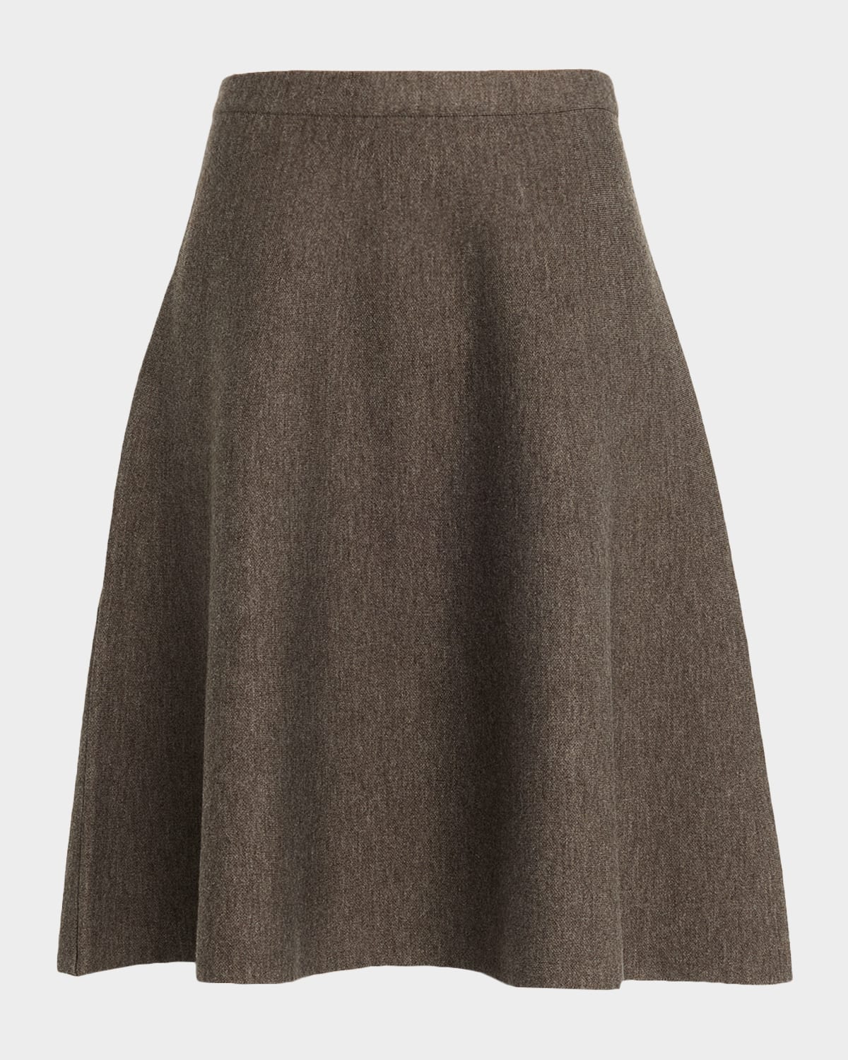 Kobi Halperin Arielle Melange Knit Circle Skirt In Brown