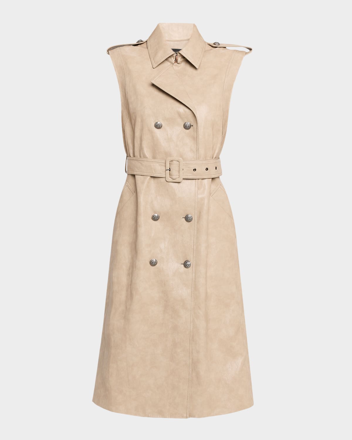 Kobi Halperin Val Double-breasted Midi Coat Dress In Brown