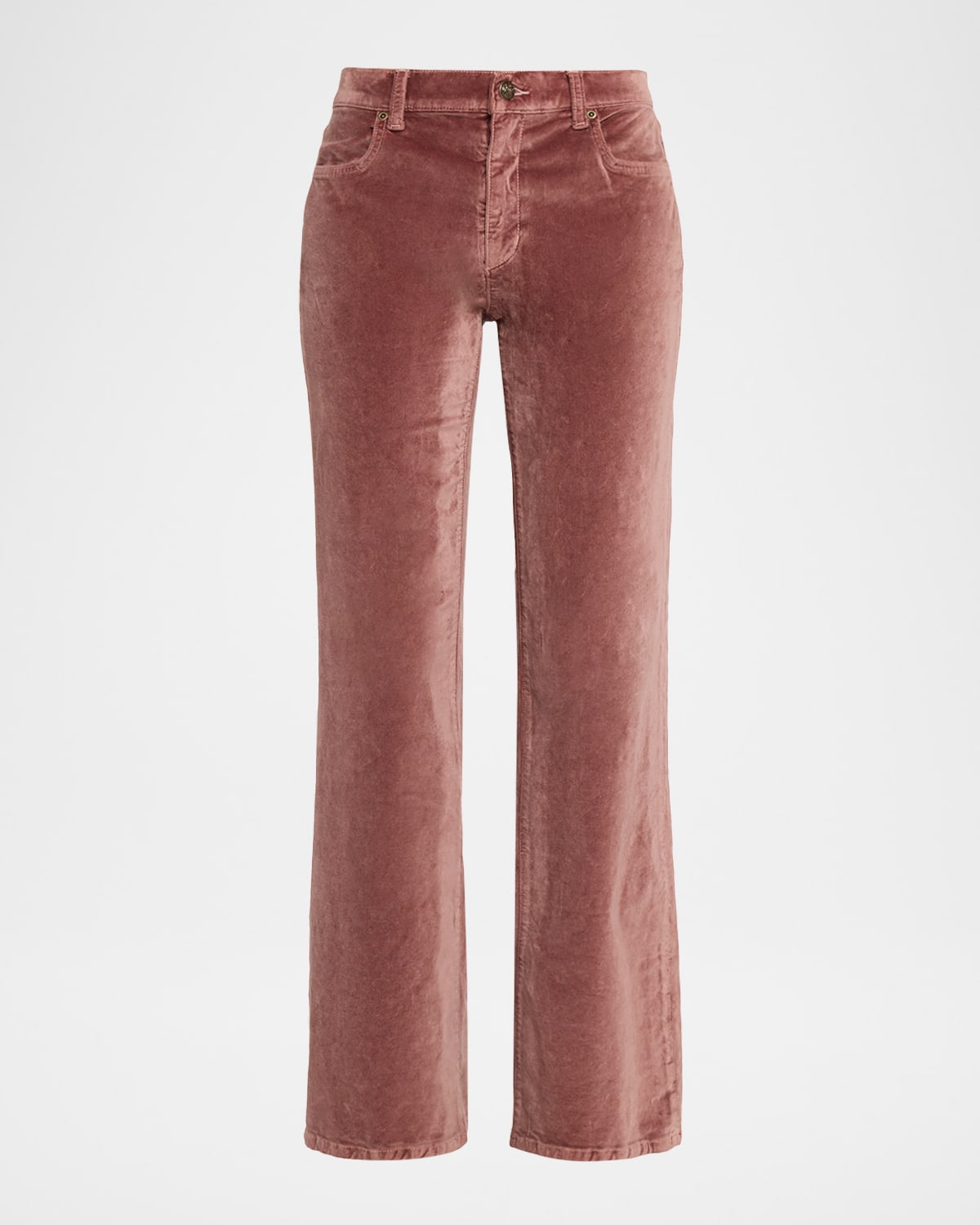 Kobi Halperin Ruby Straight-leg Stretch Cotton Pants In Brown