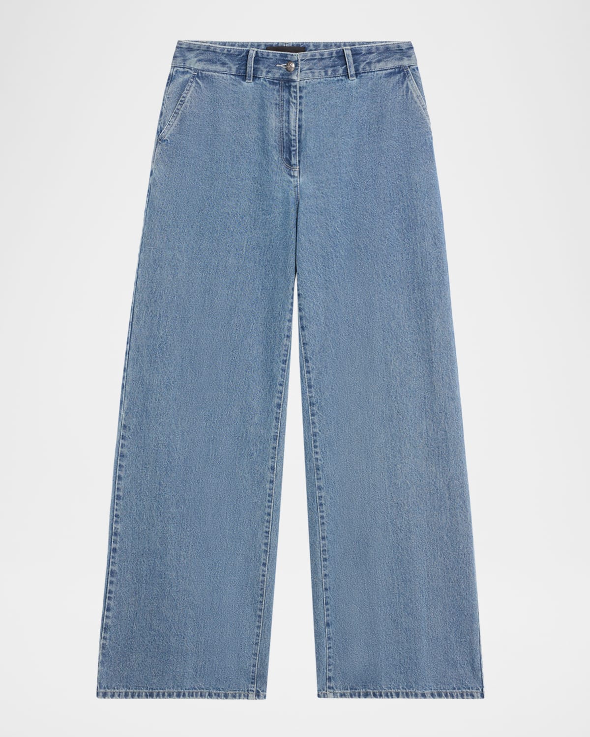 Kobi Halperin Effie Wide-leg Cotton Denim Pants In Purple