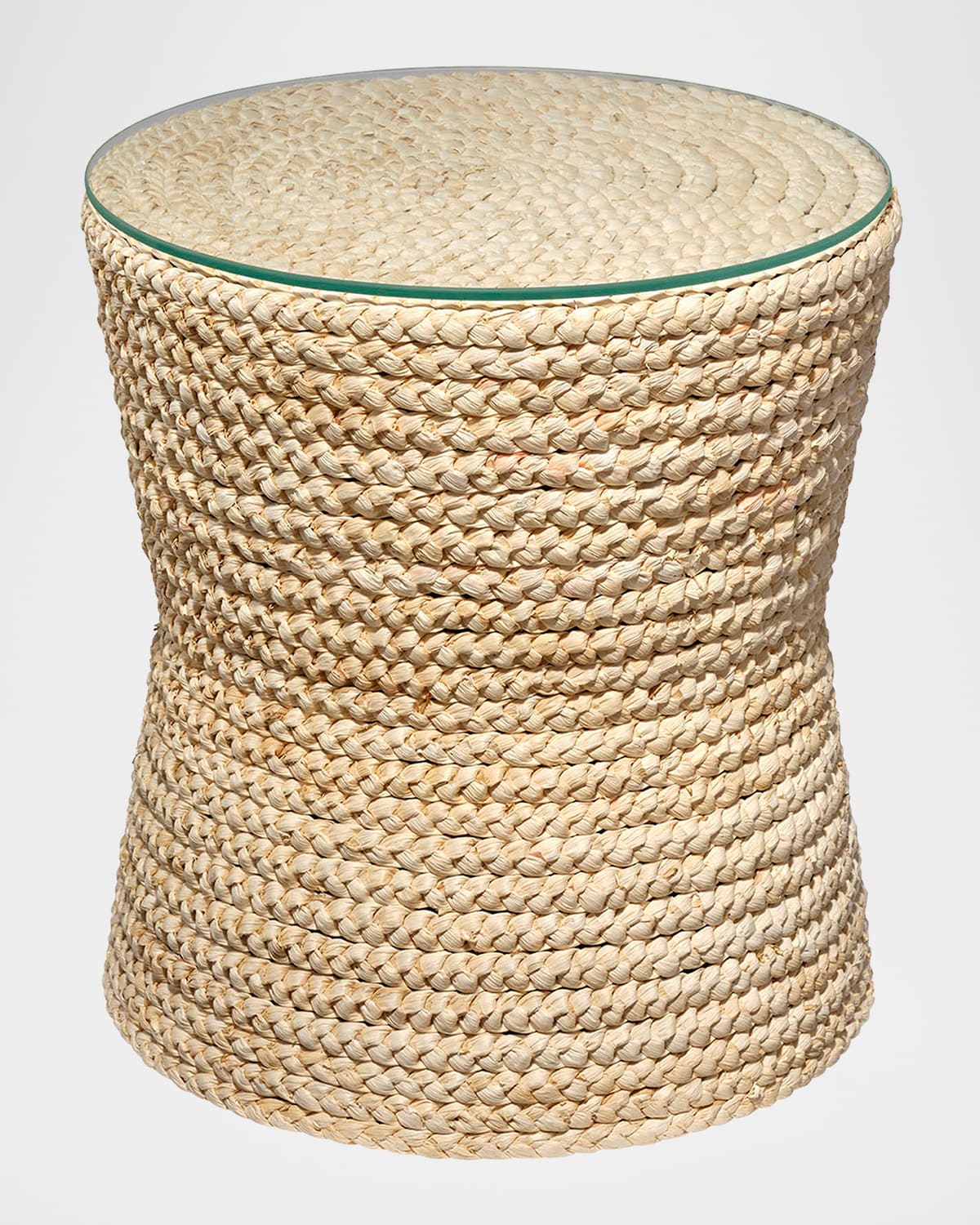 Jamie Young Grain Braided Rope Side Table In Brown