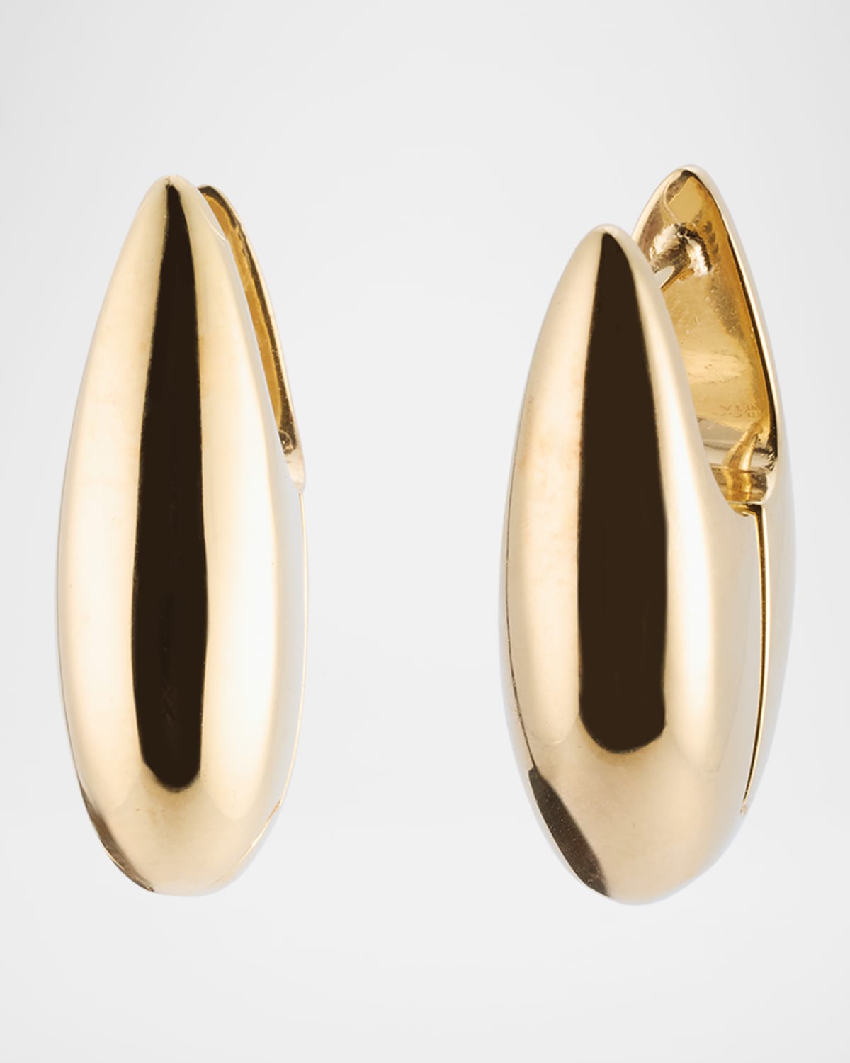 Bottega Veneta 18K Gold Plated Small Ellipse Earrings