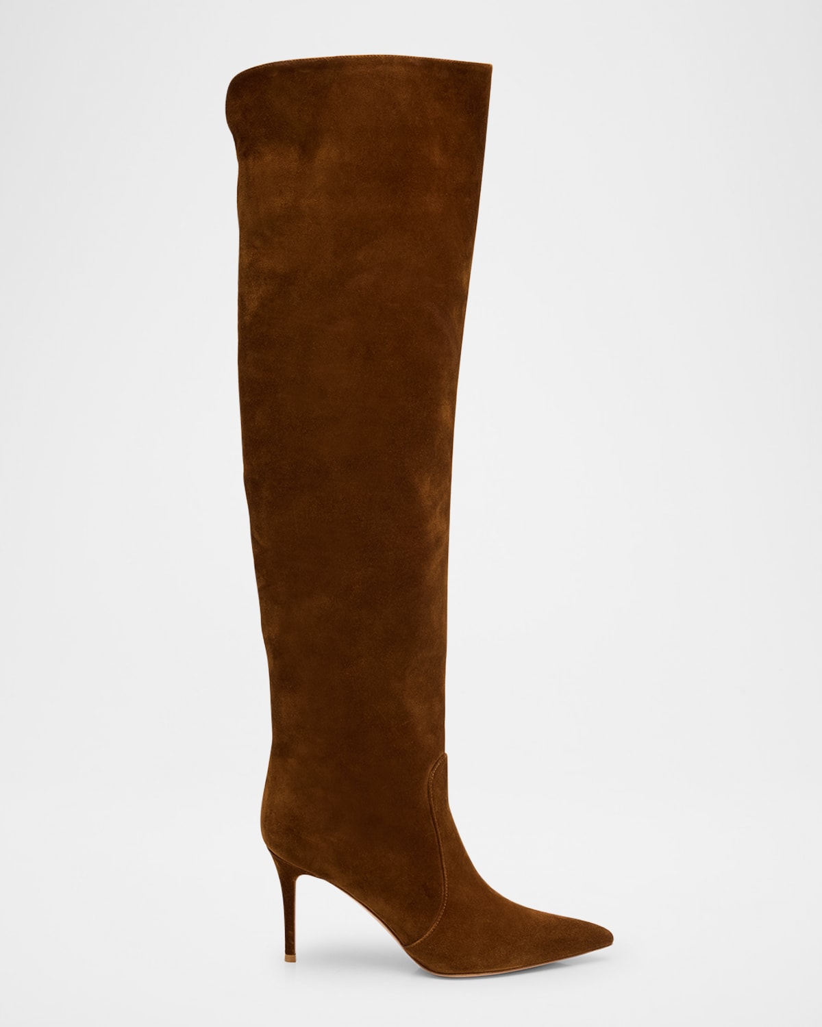 Gianvito Rossi Hansen Suede Pointed-toe Knee Boots