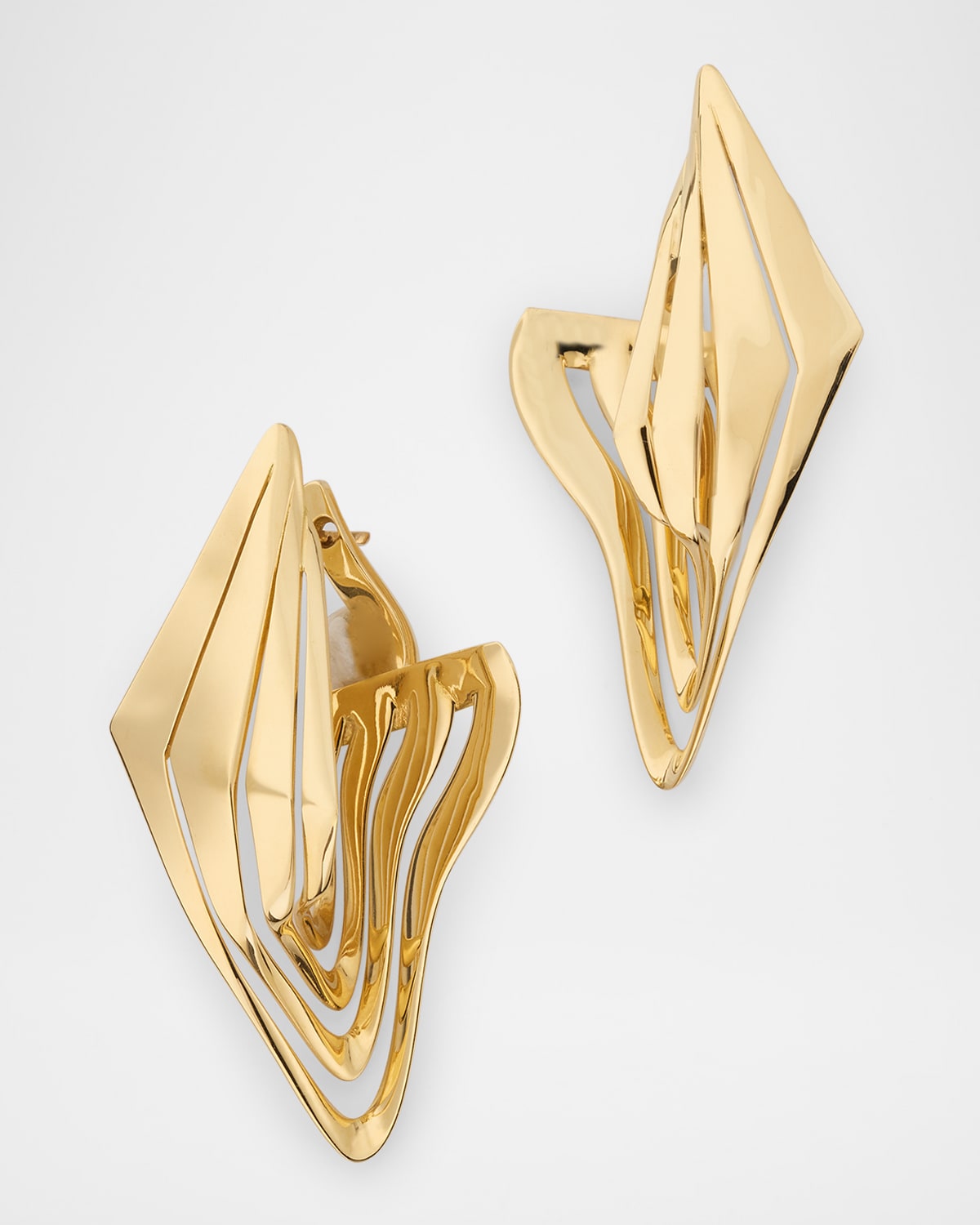 Dries Criel 18K Yellow Gold Large Dali Earrings