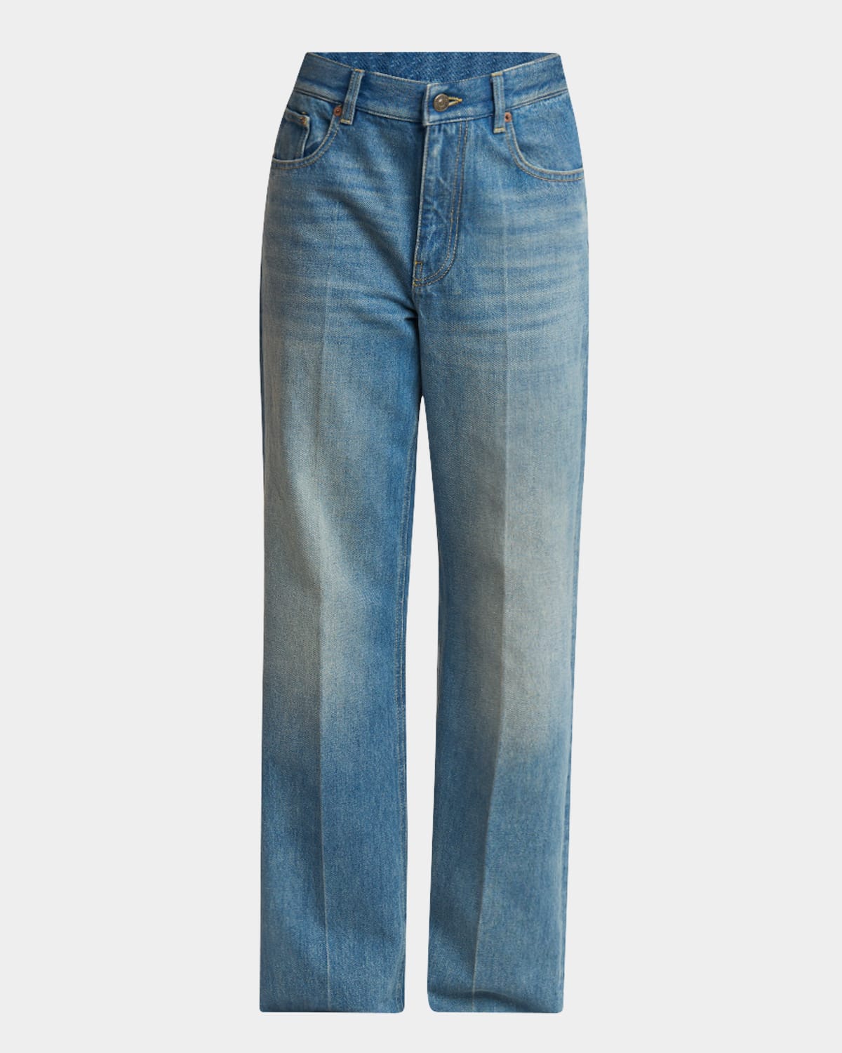 Valentino Mid-rise Wide-leg Denim Jeans