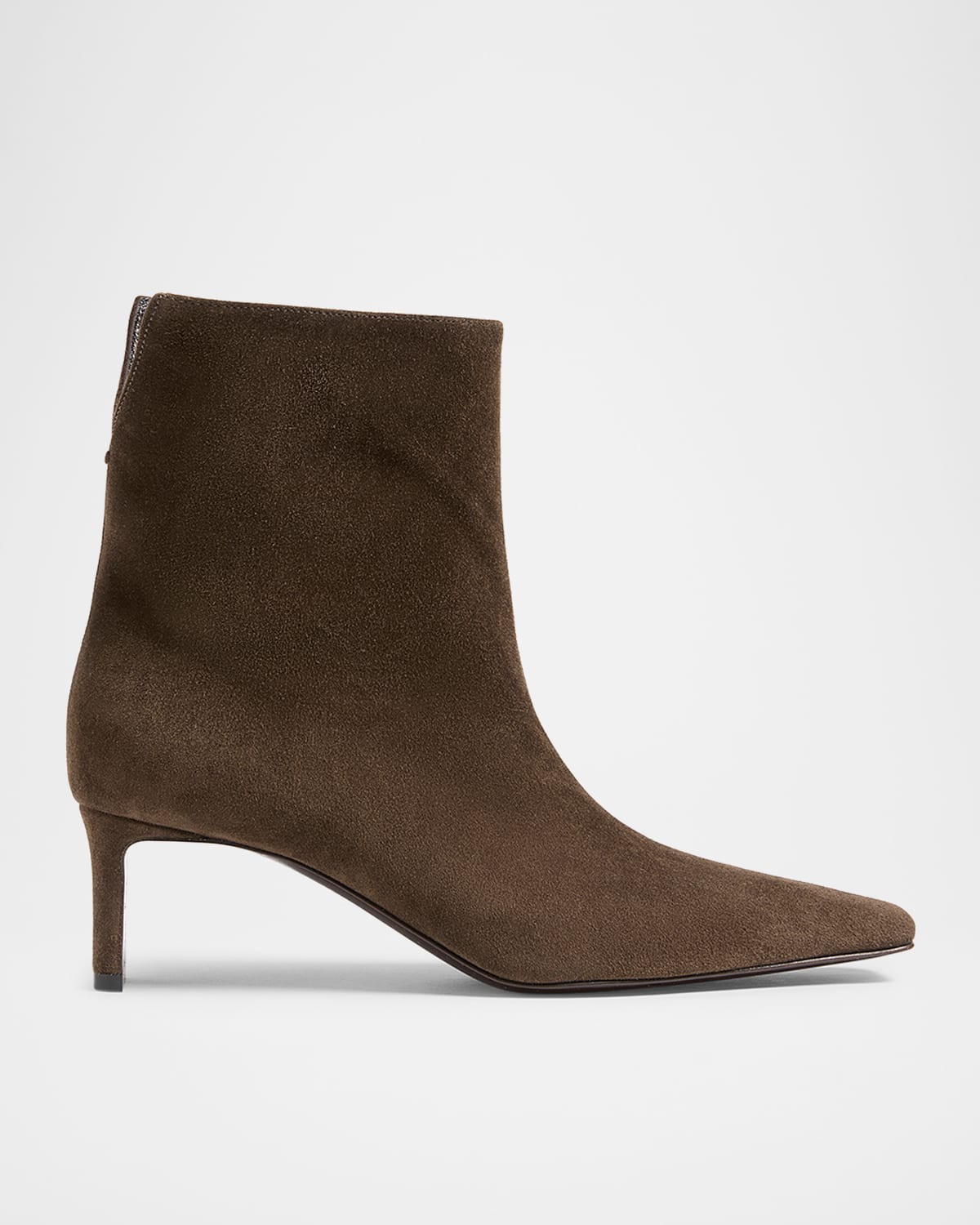 Khaite Ona Suede Ankle Boots In Brown