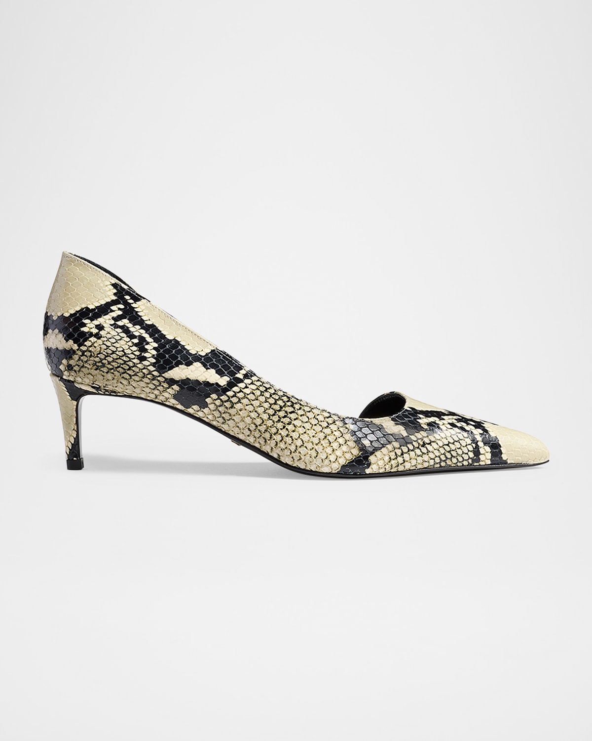 Khaite Snake-effect Leather D'orsay Pumps In Black