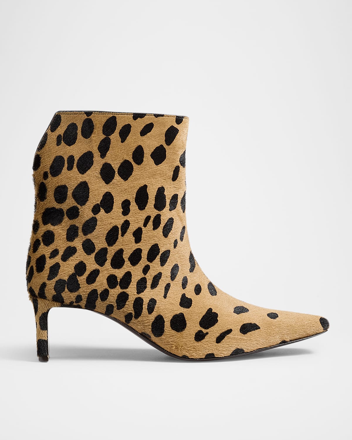 Khaite Ona Hyena-printed Calf Hair Ankle Boots In Brown