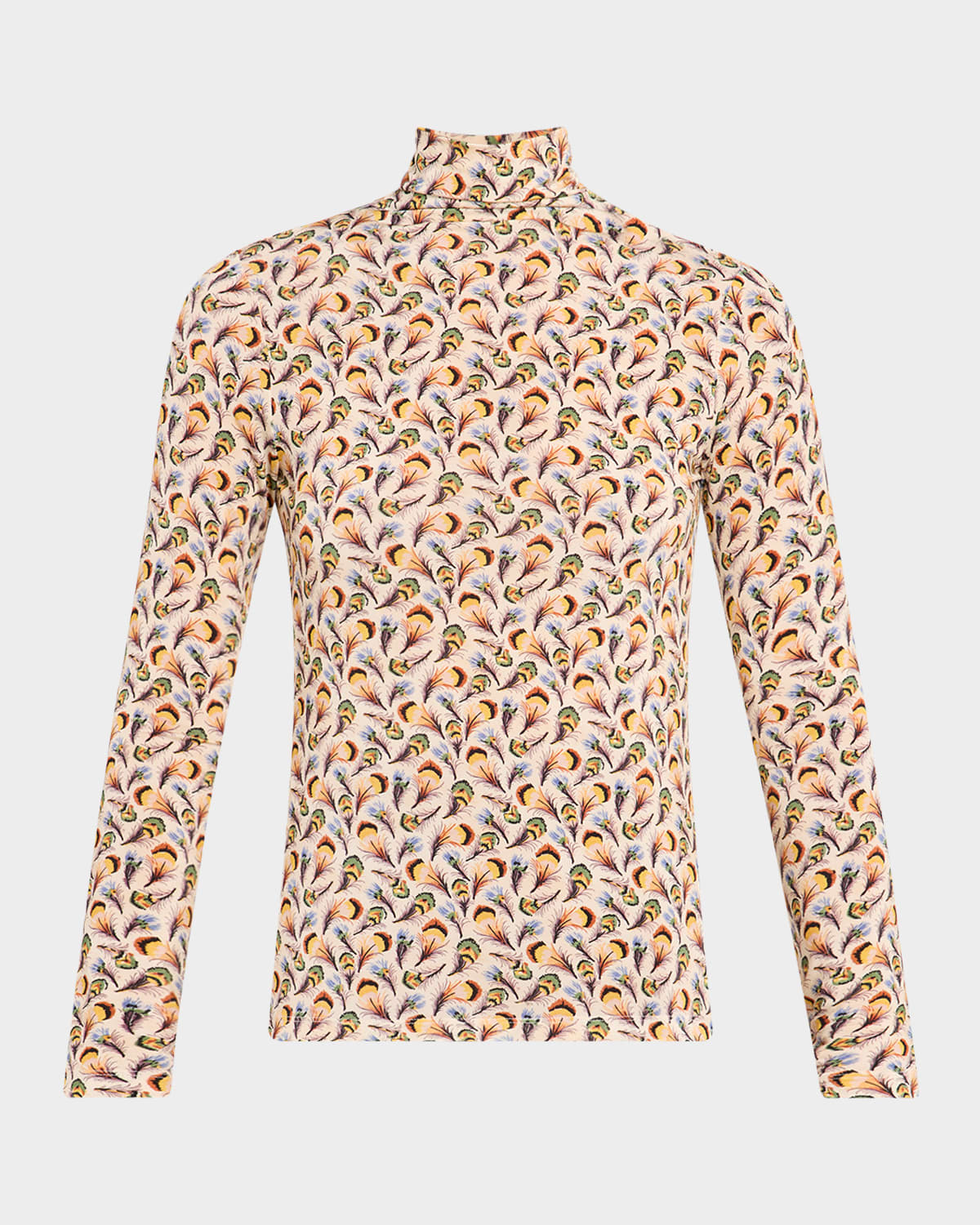 Ulla Johnson Aurelia Jersey Long-sleeve Turtleneck Top In Swan In Neutral