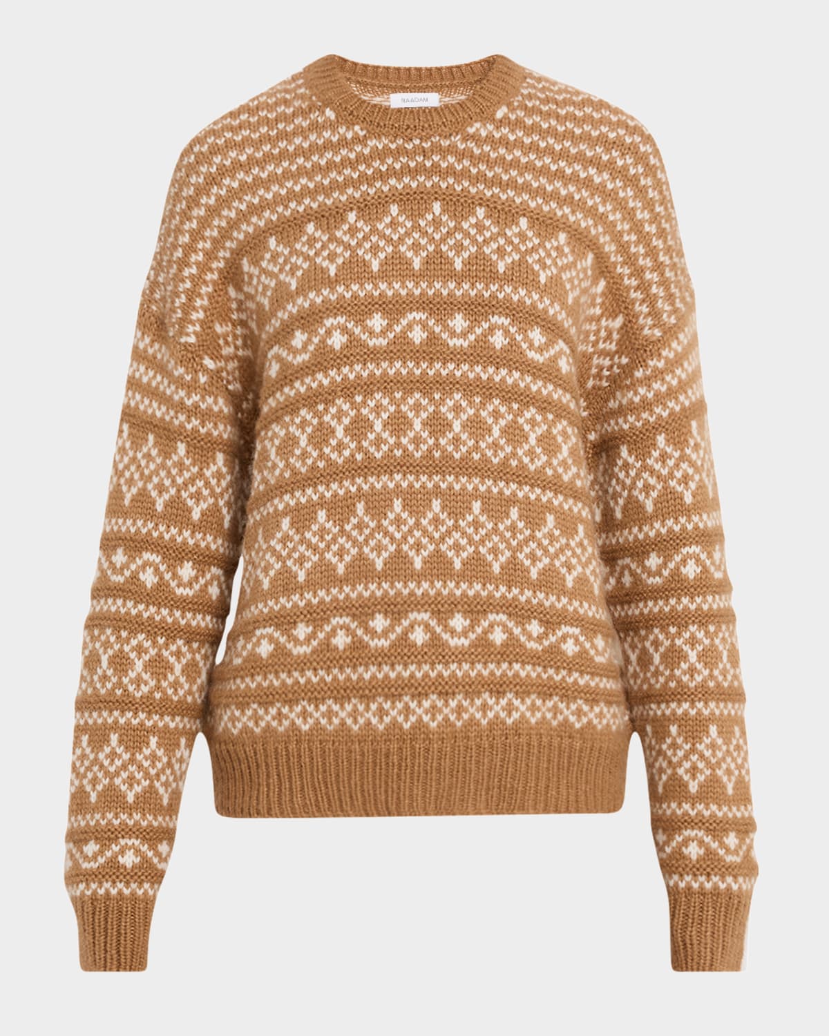 Naadam Lofty Fair Isle Alpaca-wool Sweater In Brown