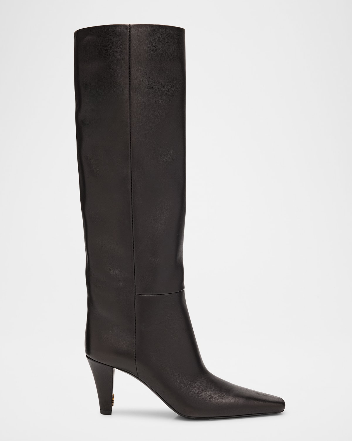 Saint Laurent Jill Smooth Leather Knee-high Boots In Black