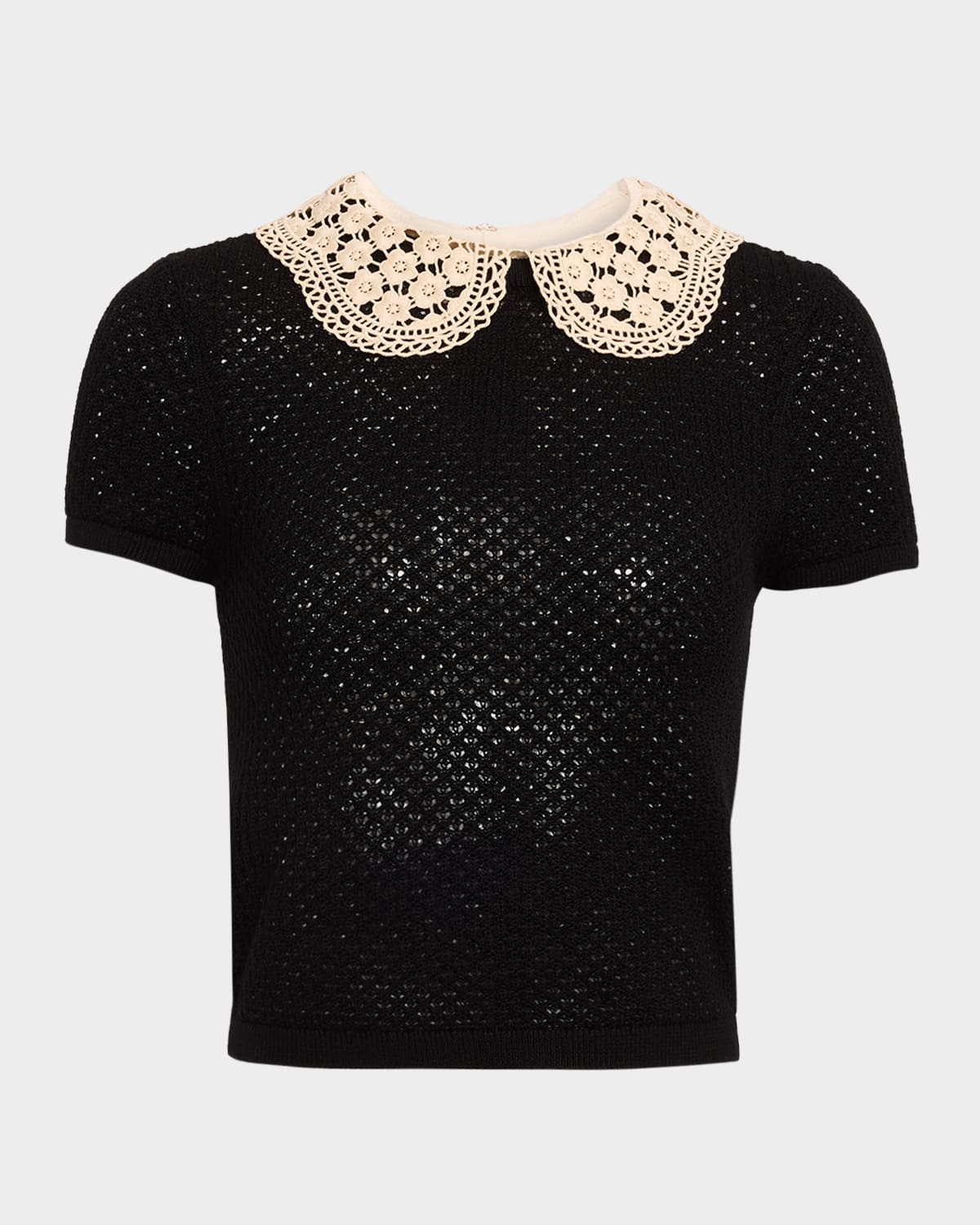 Alice And Olivia Chase Puff-sleeve Sweater In Multi