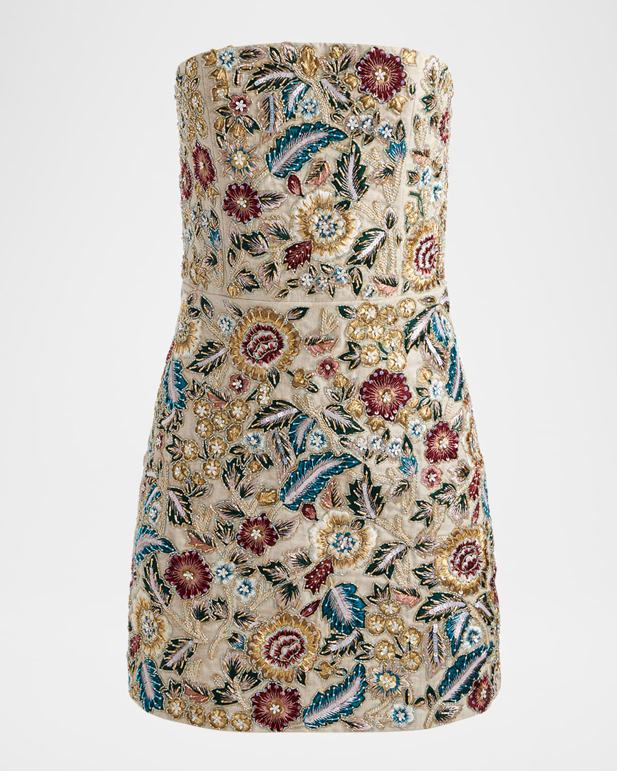Velia Embellished Strapless Mini Gown