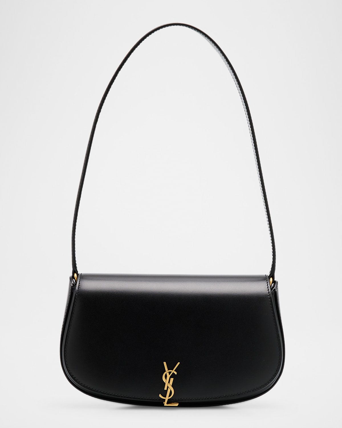 Saint Laurent Voltaire Mini Smooth Leather Shoulder Bag In Black