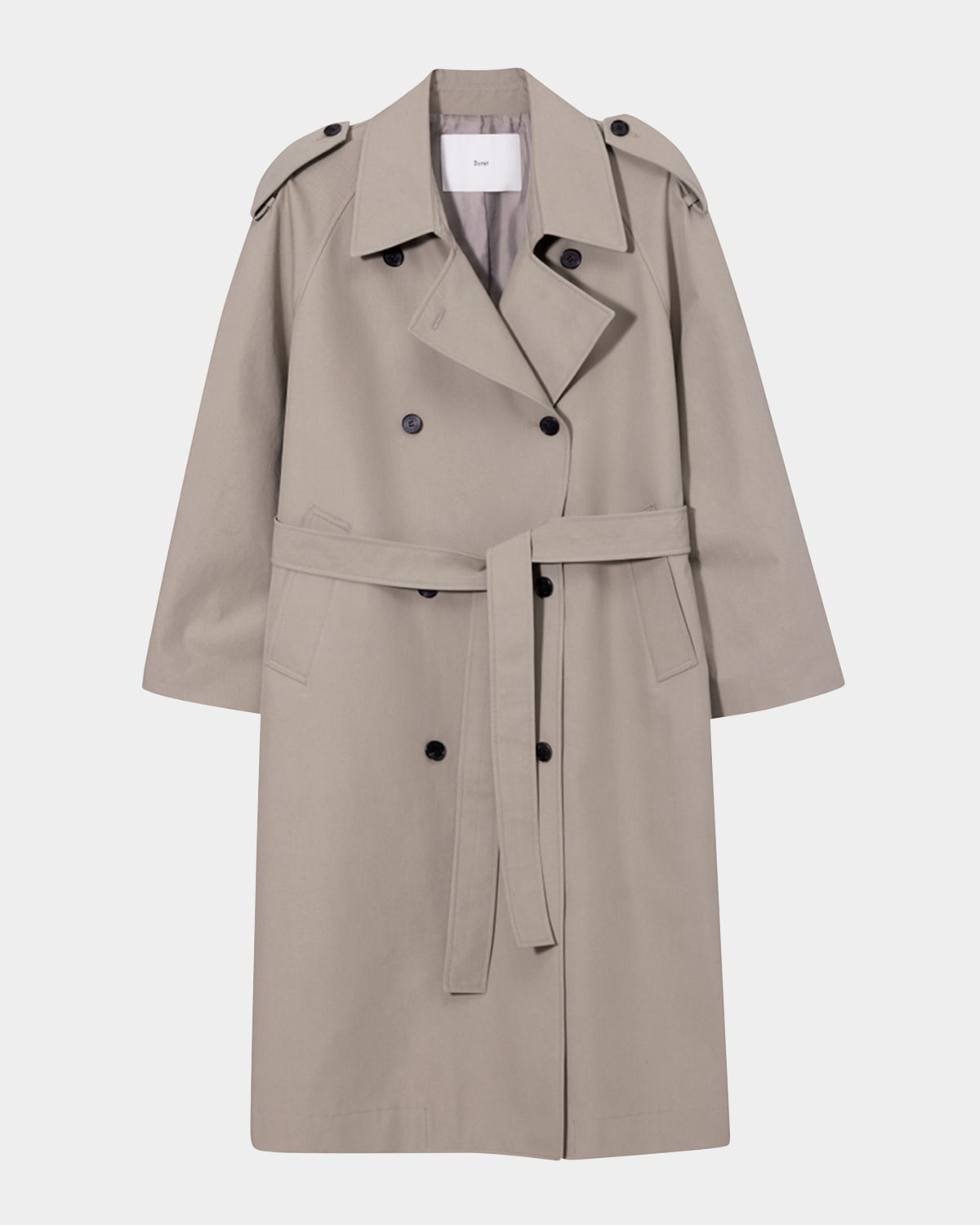 Dunst Unisex Oversized Trench Coat In Sand