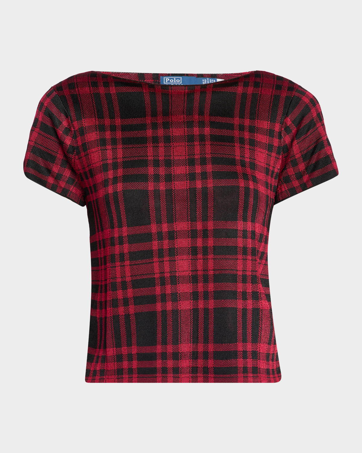 Polo Ralph Lauren Plaid Short-sleeve Sweater In Multi