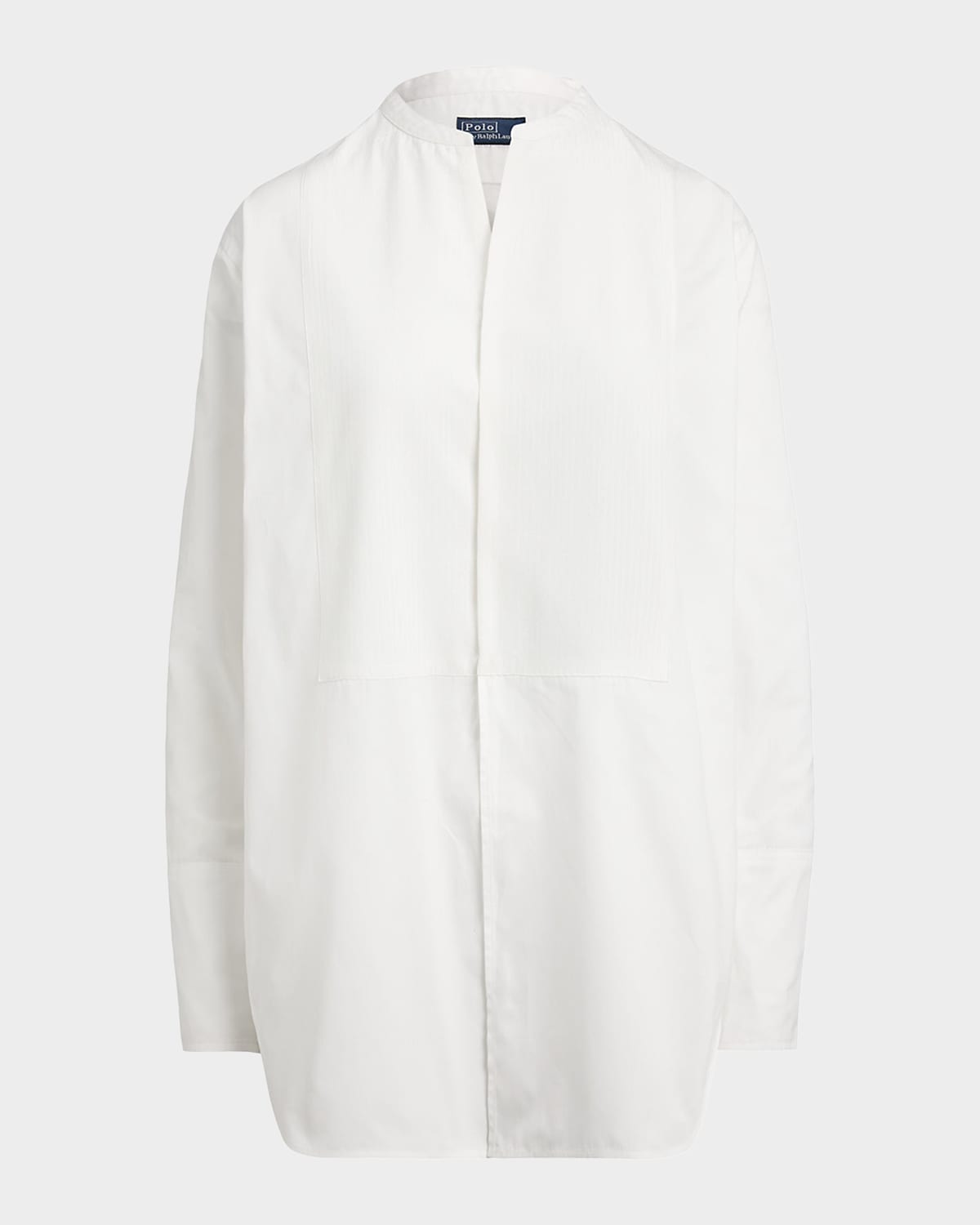 Polo Ralph Lauren Silk-bib Tuxedo Shirt In White