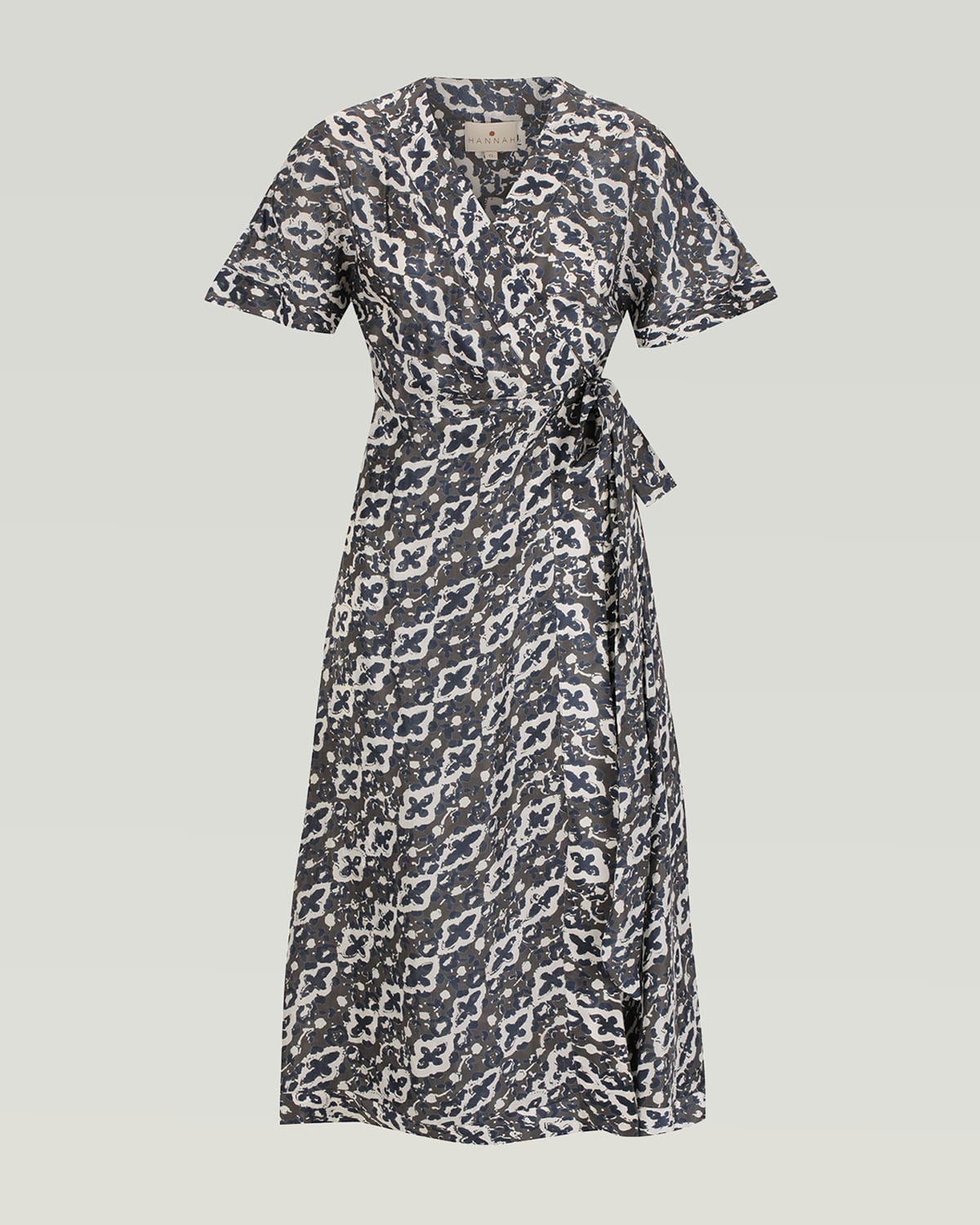 Hannah Artwear Clementine Pathway Silk Wrap Dress In Multi