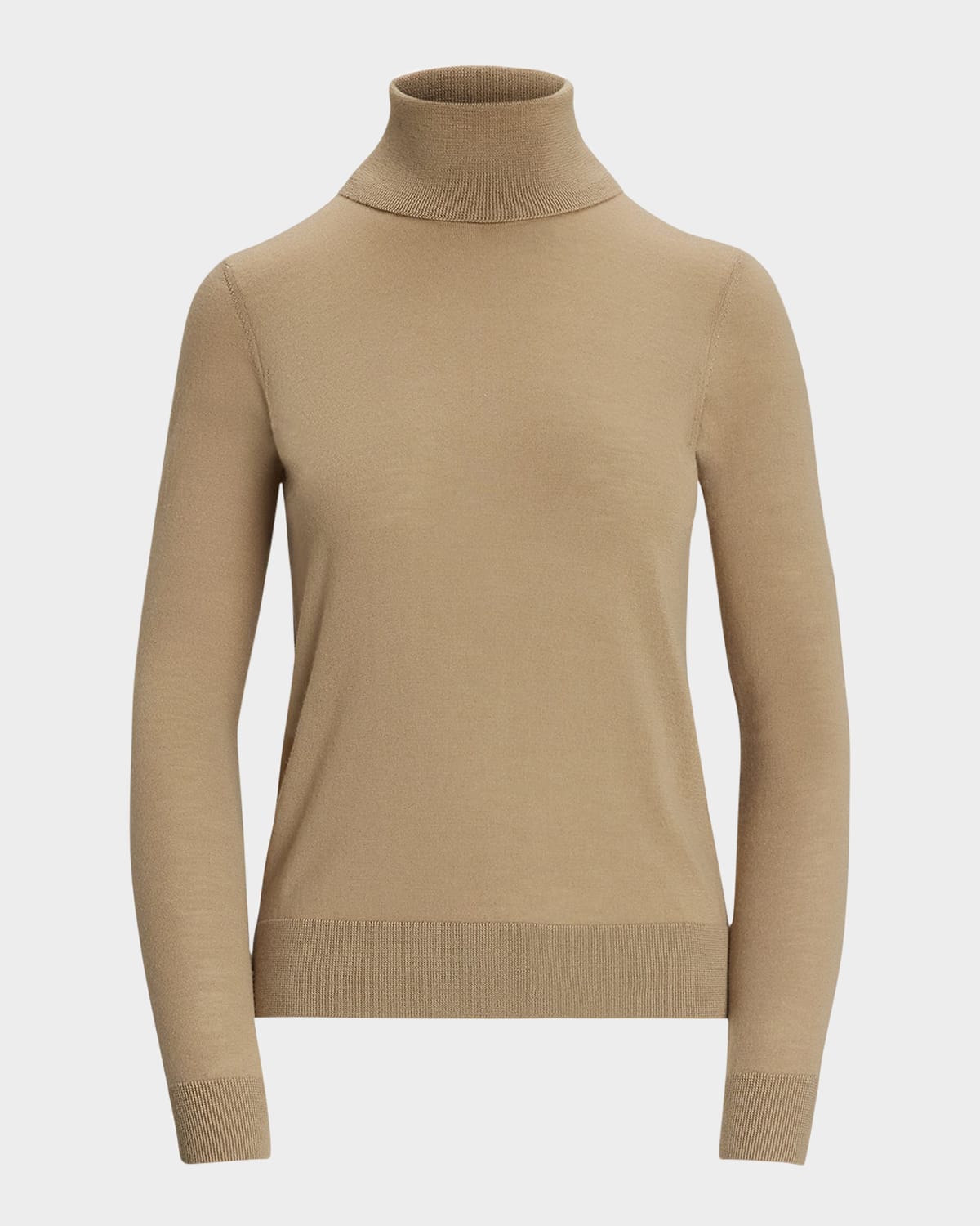 Ralph Lauren Womens Ribbed Long Sleeve Mock Turtleneck Sweater